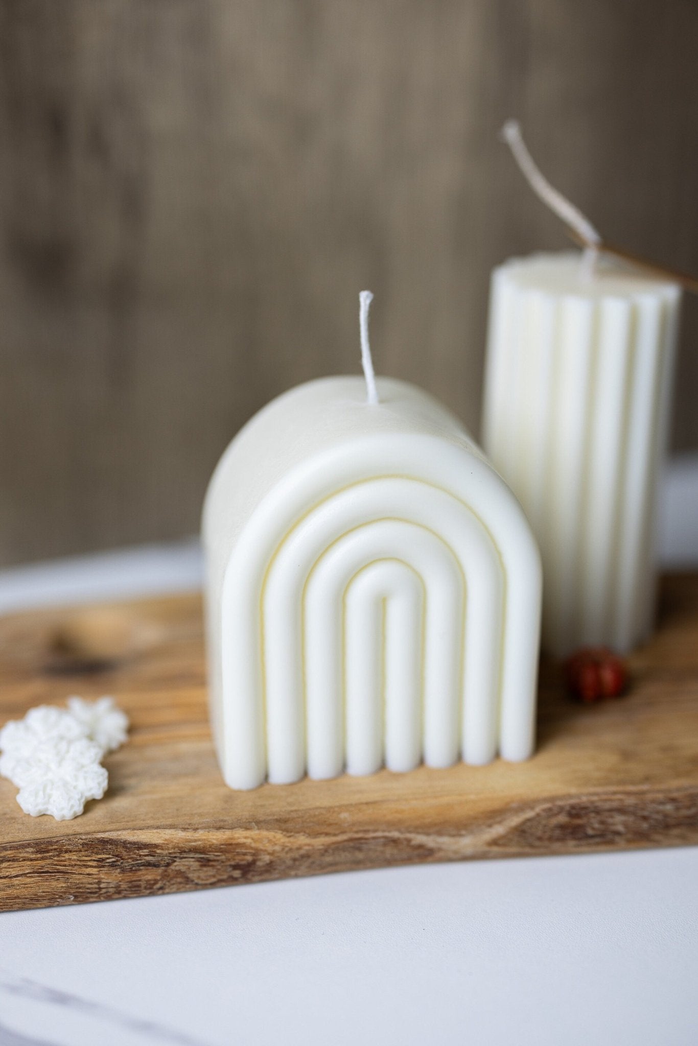 Large Rainbow Arch Candle /Aesthetic Candle Decor /Pillar Candle /Minimalist Decor/Boho Candle /Home Gift Ideas /Rainbow Candle