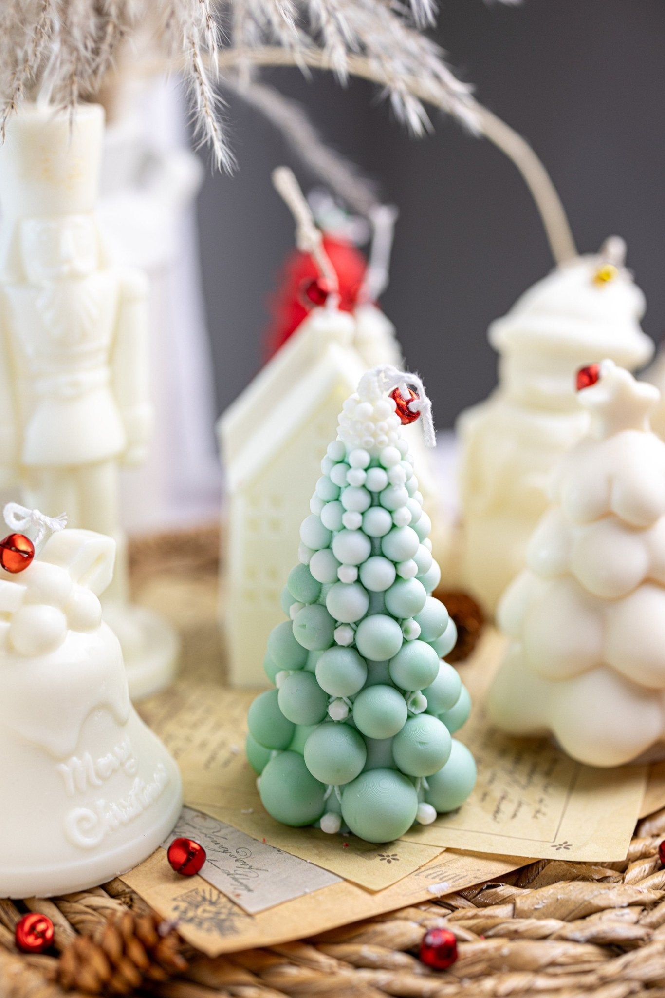 Bubble Christmas Tree Candles | Hand-poured with All-Natural Soy Wax| Holidays | Gift | Decorative