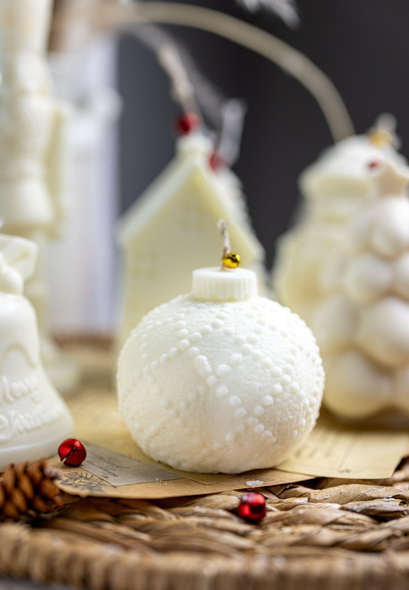 Ornament Christmas ball candle | Christmas scented candle | Winter decoration candles | Soy wax candle | Gift | Christmas ornaments