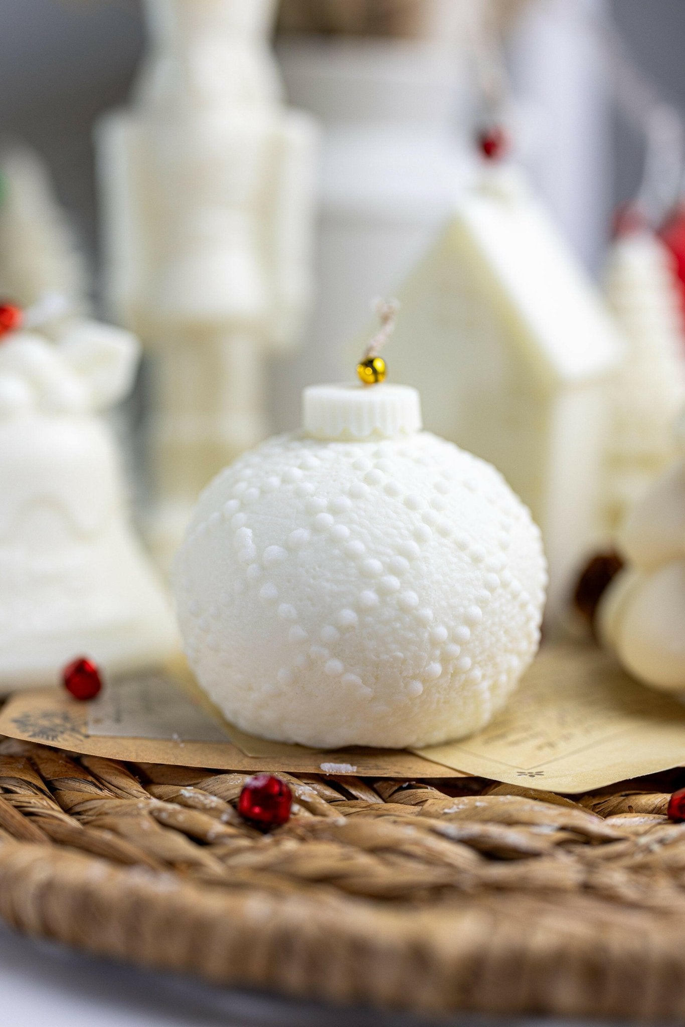 Ornament Christmas ball candle | Christmas scented candle | Winter decoration candles | Soy wax candle | Gift | Christmas ornaments