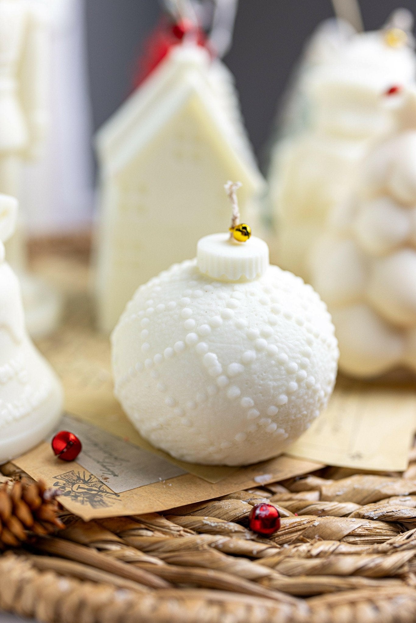 Ornament Christmas ball candle | Christmas scented candle | Winter decoration candles | Soy wax candle | Gift | Christmas ornaments