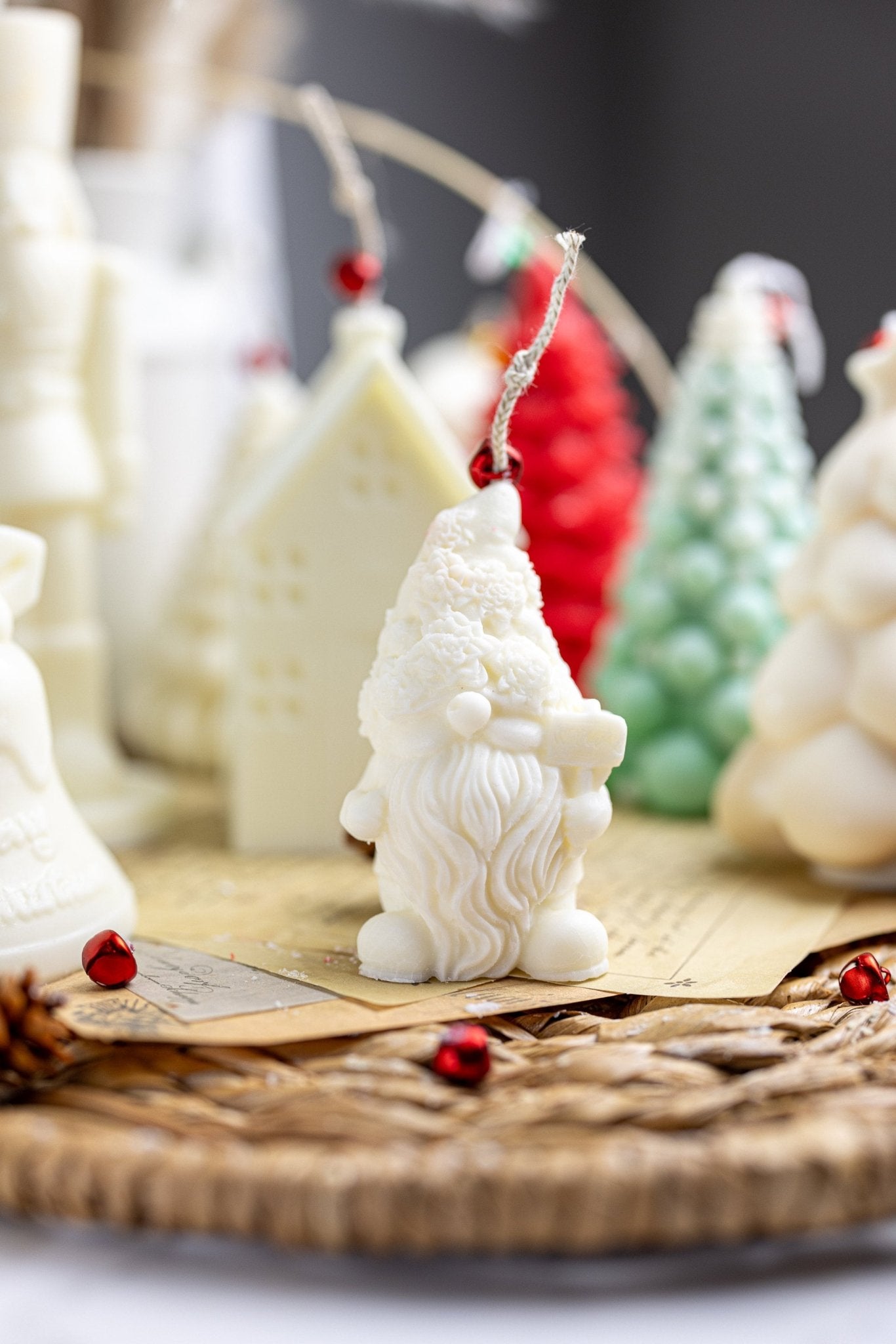 Gnome candle (Set of 2), Small, Christmas gnomes candle, Christmas gift, hand-poured, home decor, Christmas Decor, custom color, gift shop