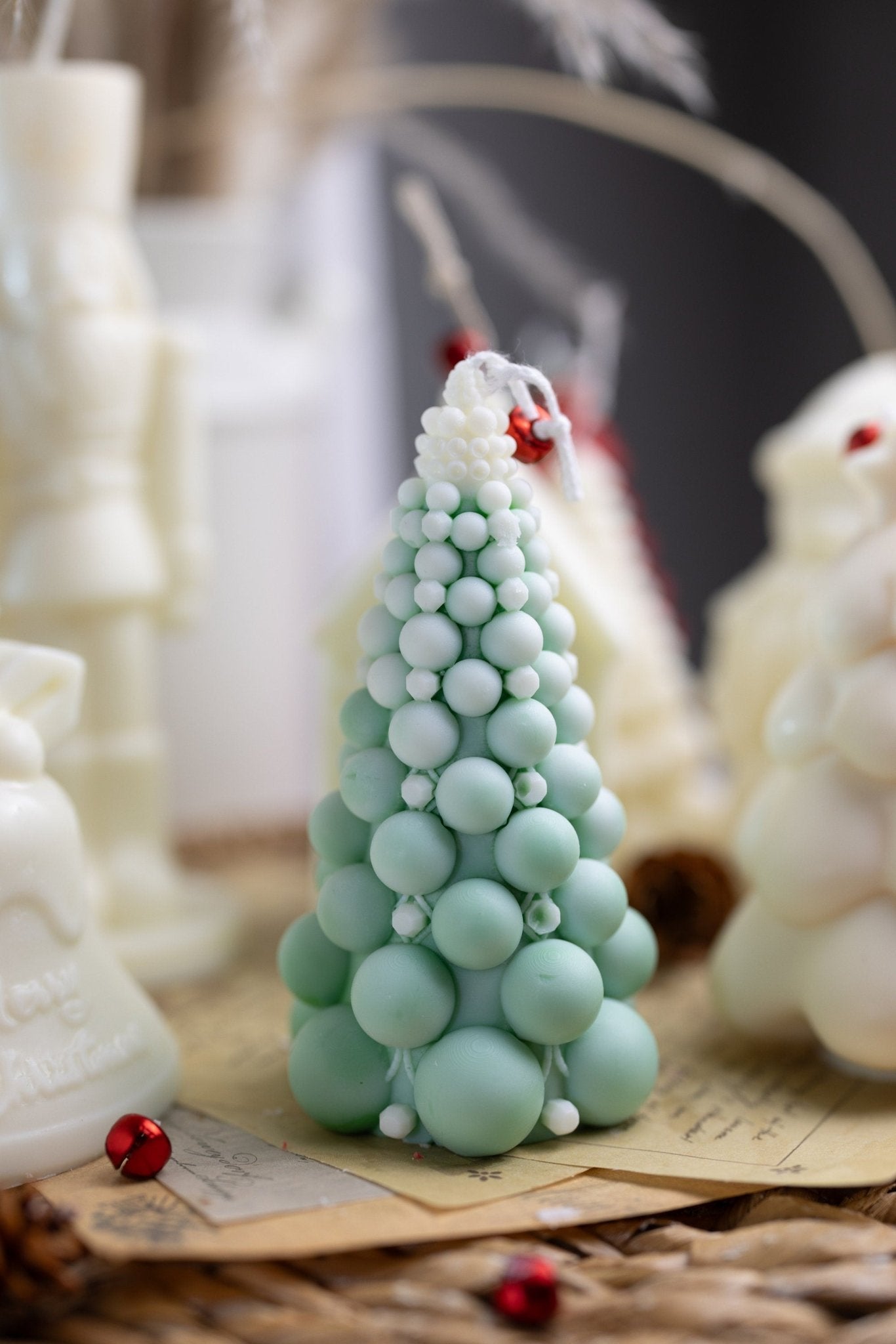 Bubble Christmas Tree Candles | Hand-poured with All-Natural Soy Wax| Holidays | Gift | Decorative