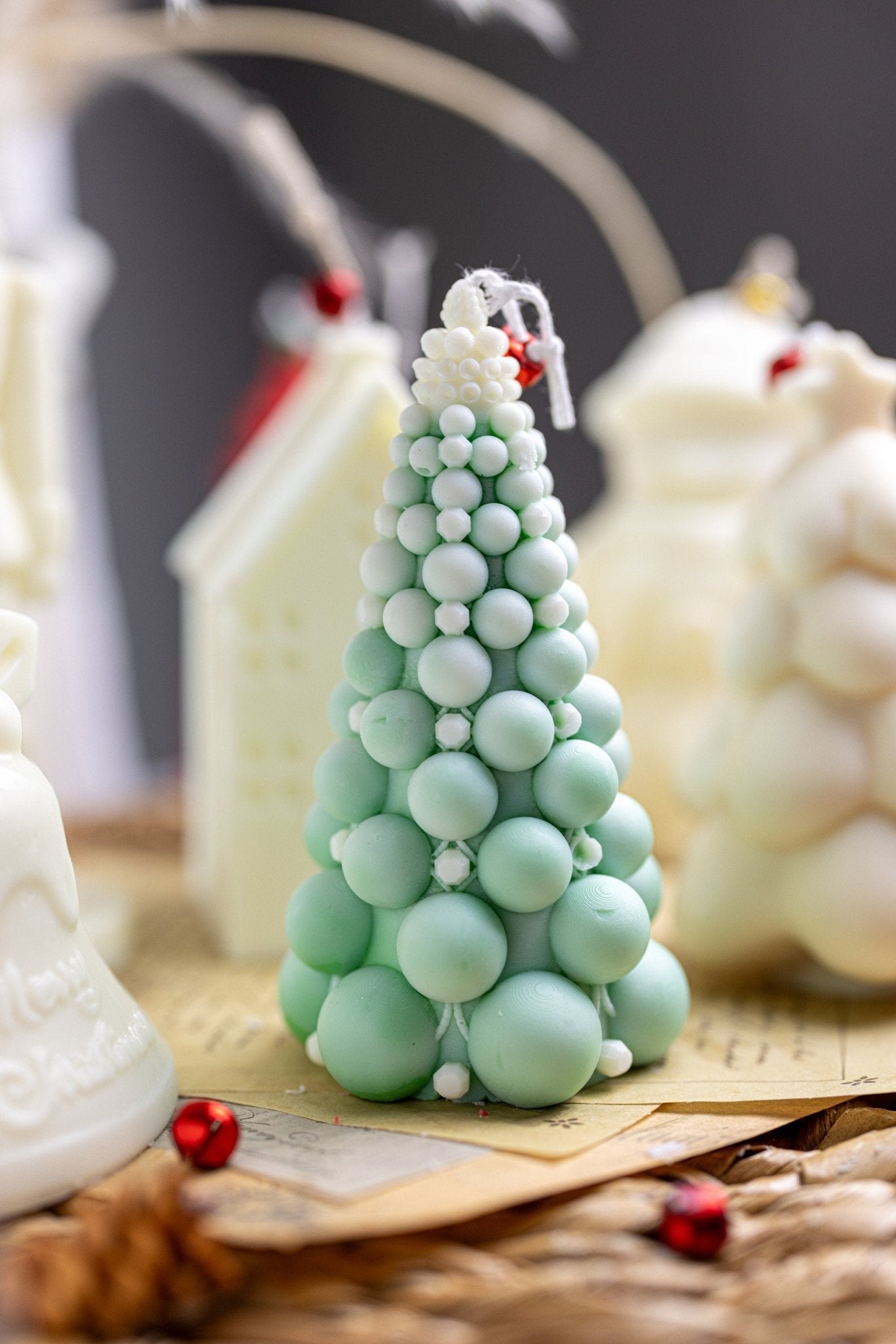 Bubble Christmas Tree Candles | Hand-poured with All-Natural Soy Wax| Holidays | Gift | Decorative