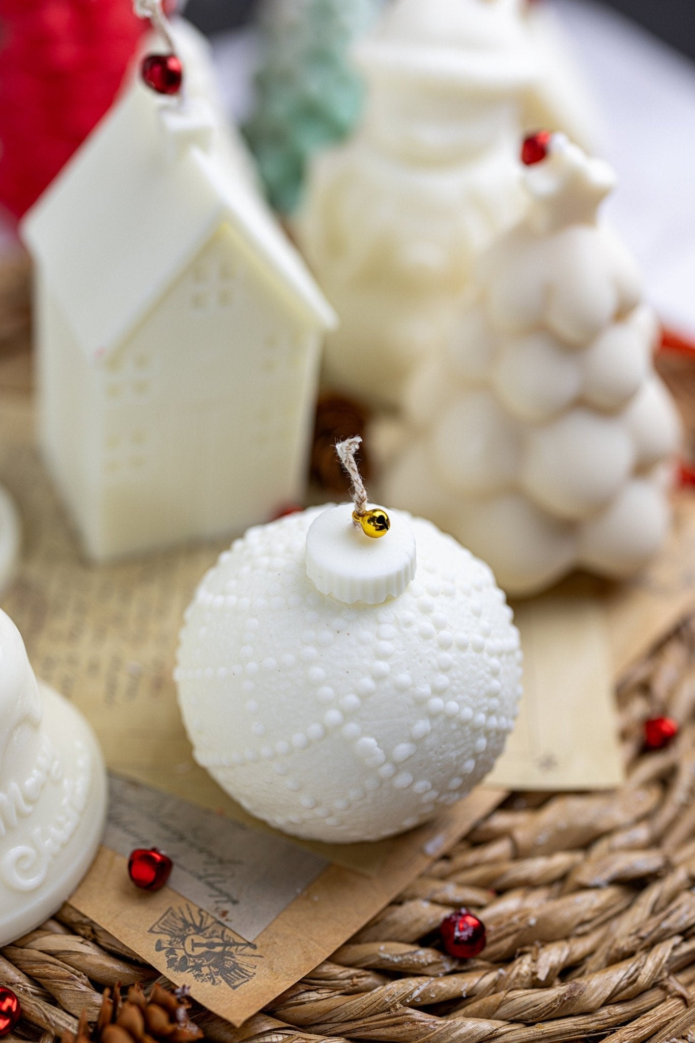 Ornament Christmas ball candle | Christmas scented candle | Winter decoration candles | Soy wax candle | Gift | Christmas ornaments
