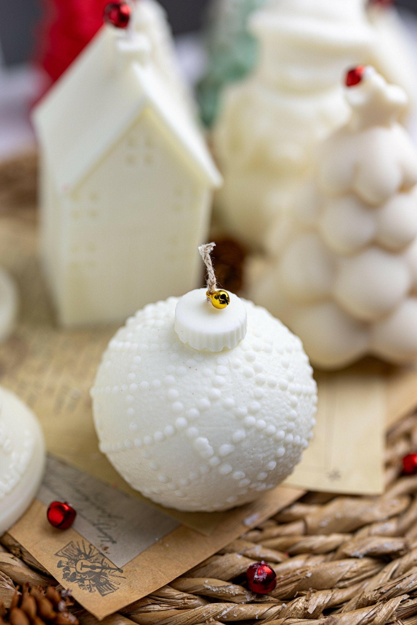 Ornament Christmas ball candle | Christmas scented candle | Winter decoration candles | Soy wax candle | Gift | Christmas ornaments