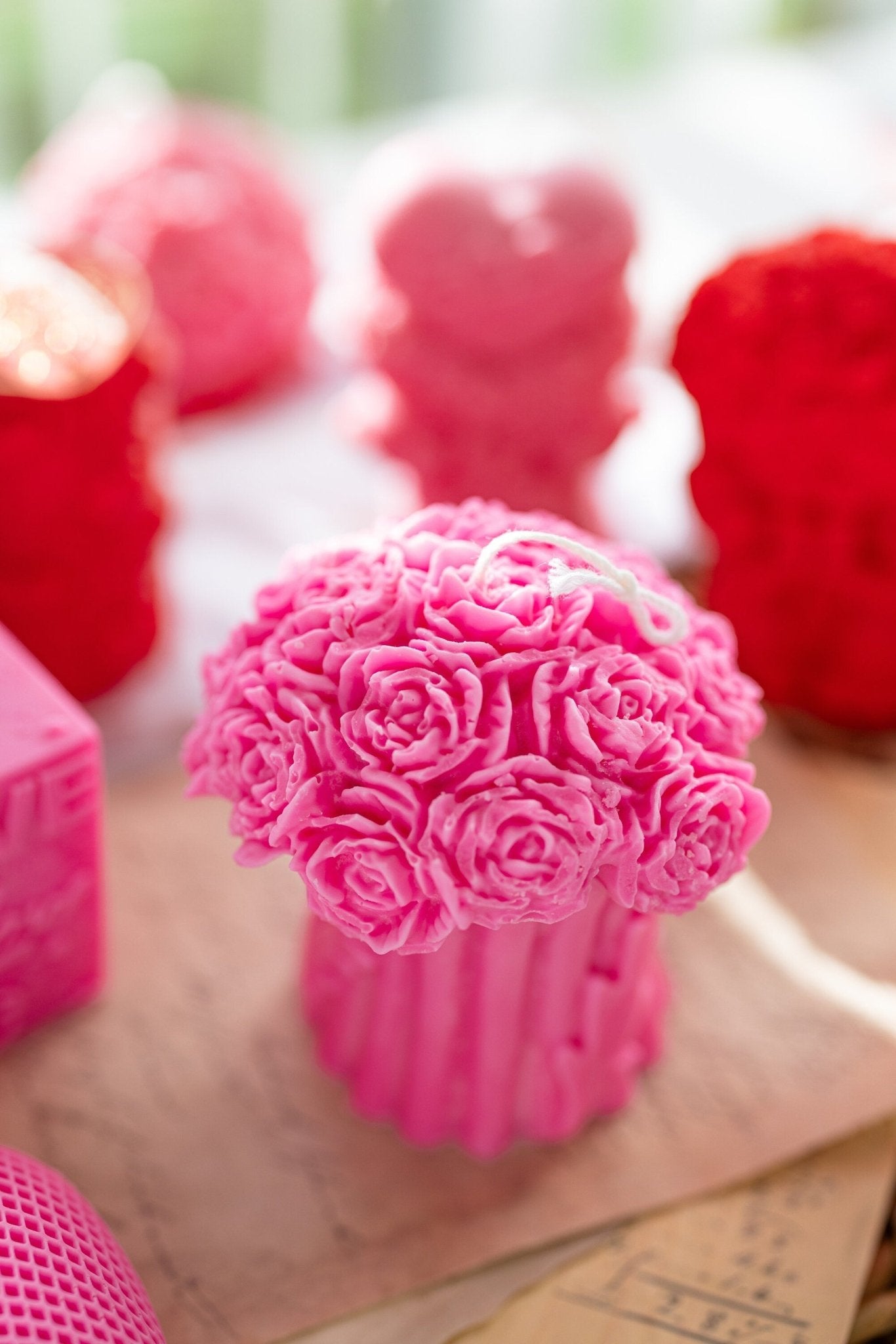 Rose Bouquet Candle, Peony Bouquet, Peony Candle, Flower Candle, Valentine's Gifts ,Handmade Home Decor, Personalized Gift For Her.