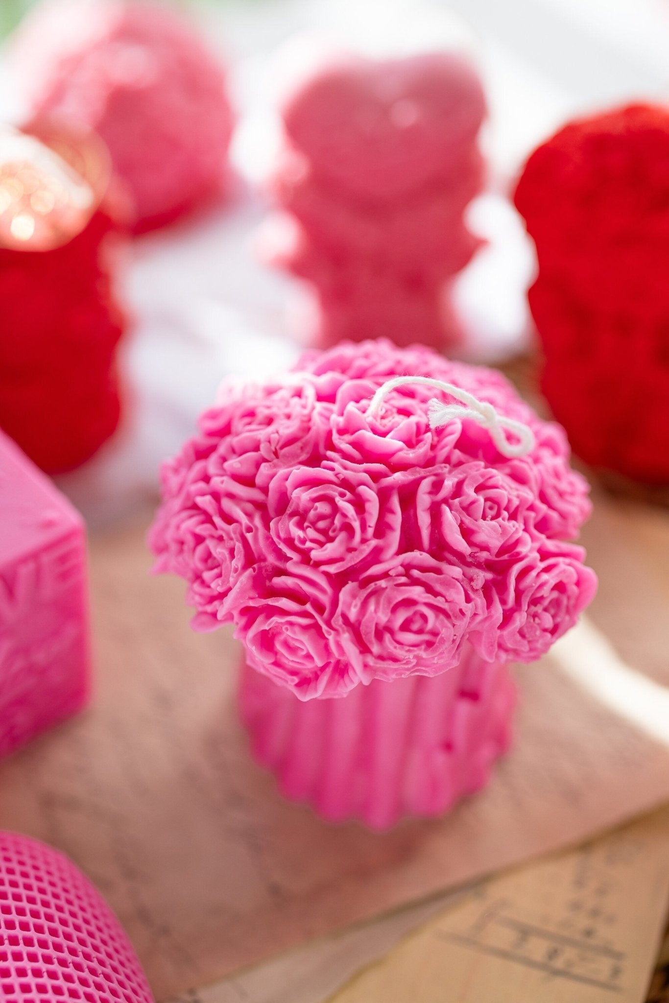 Rose Bouquet Candle, Peony Bouquet, Peony Candle, Flower Candle, Valentine's Gifts ,Handmade Home Decor, Personalized Gift For Her.