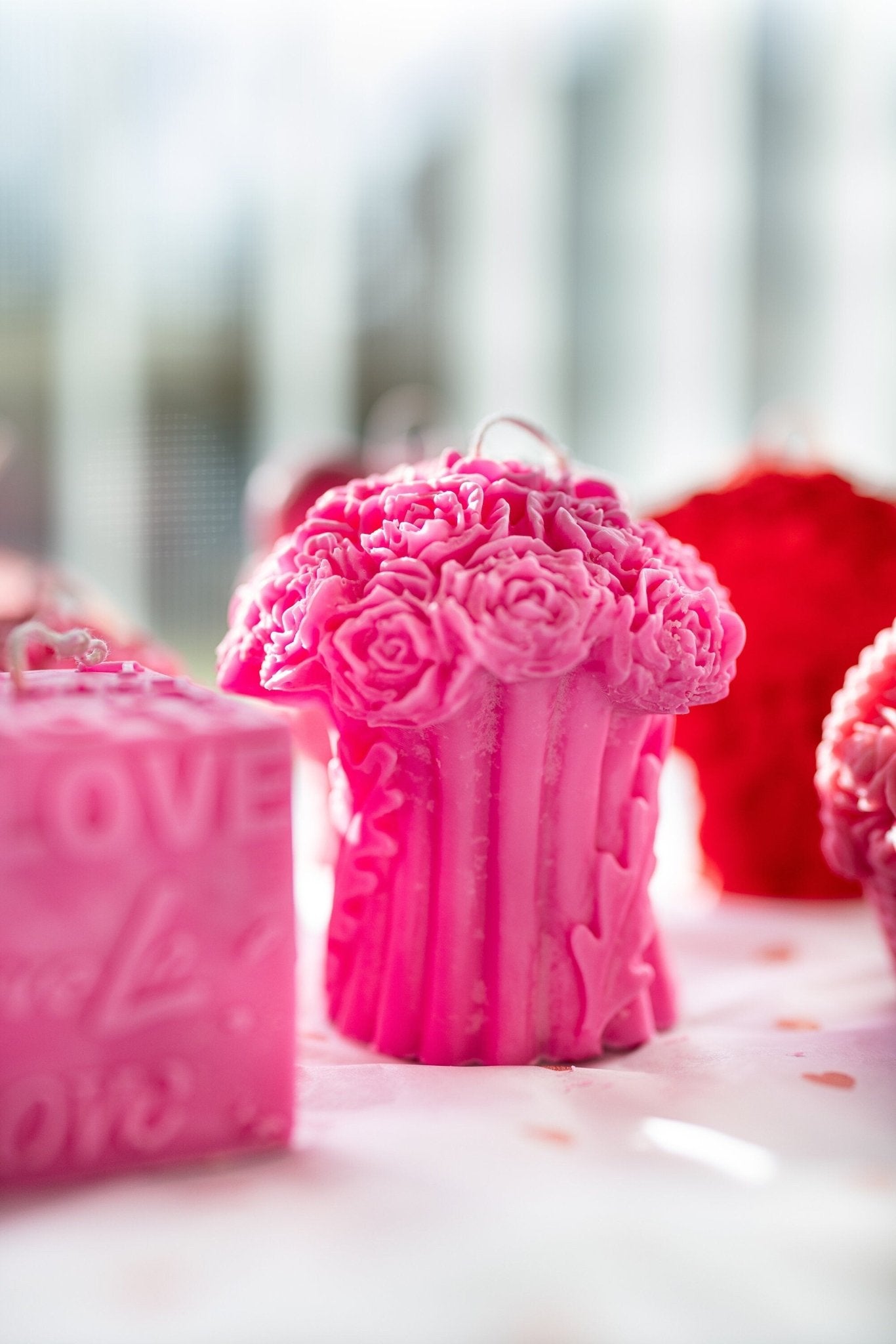 Rose Bouquet Candle, Peony Bouquet, Peony Candle, Flower Candle, Valentine's Gifts ,Handmade Home Decor, Personalized Gift For Her.