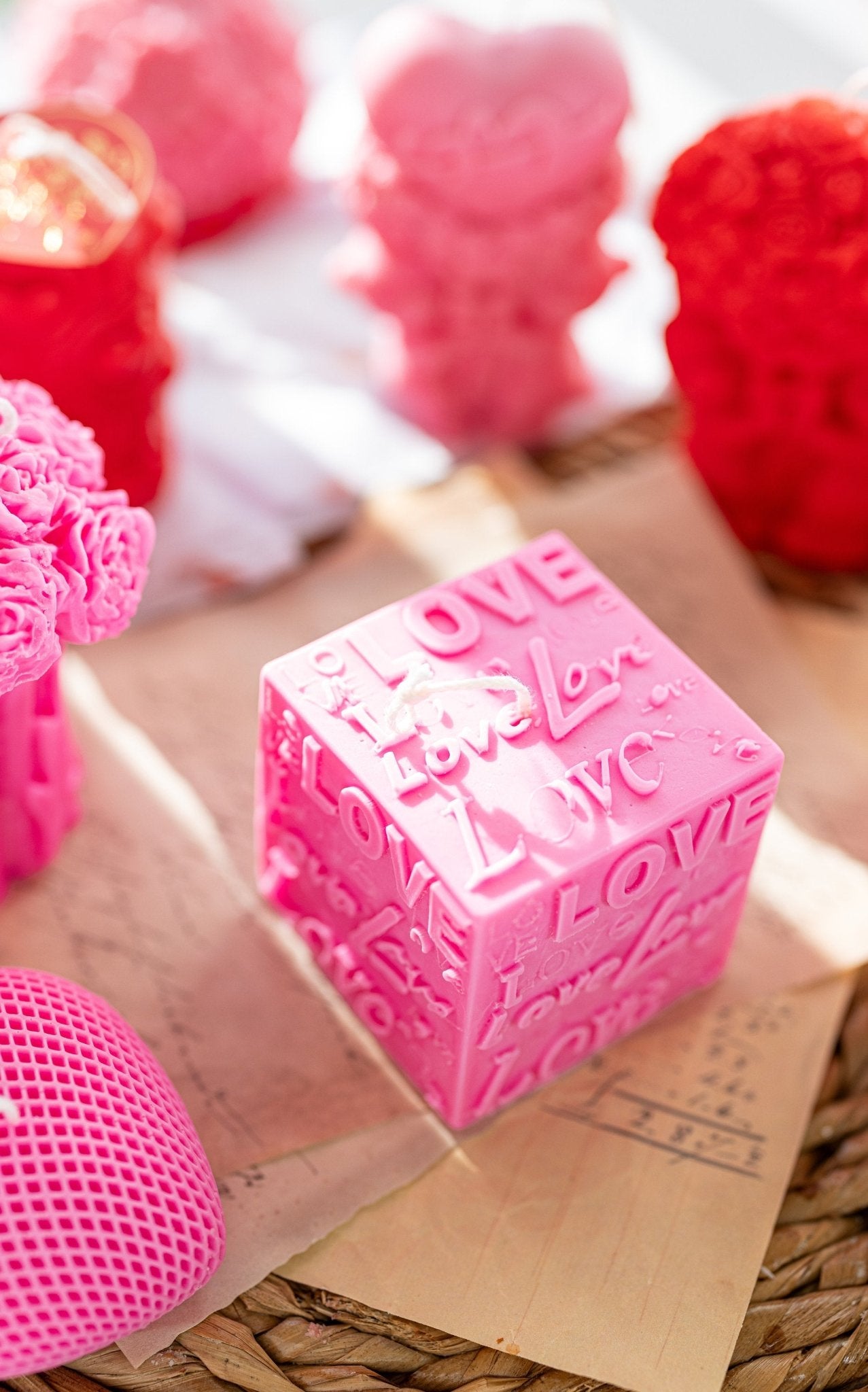 Unique Love You Candle,Love Square Candle, Love Gift for her,Valentines Day Gifts .