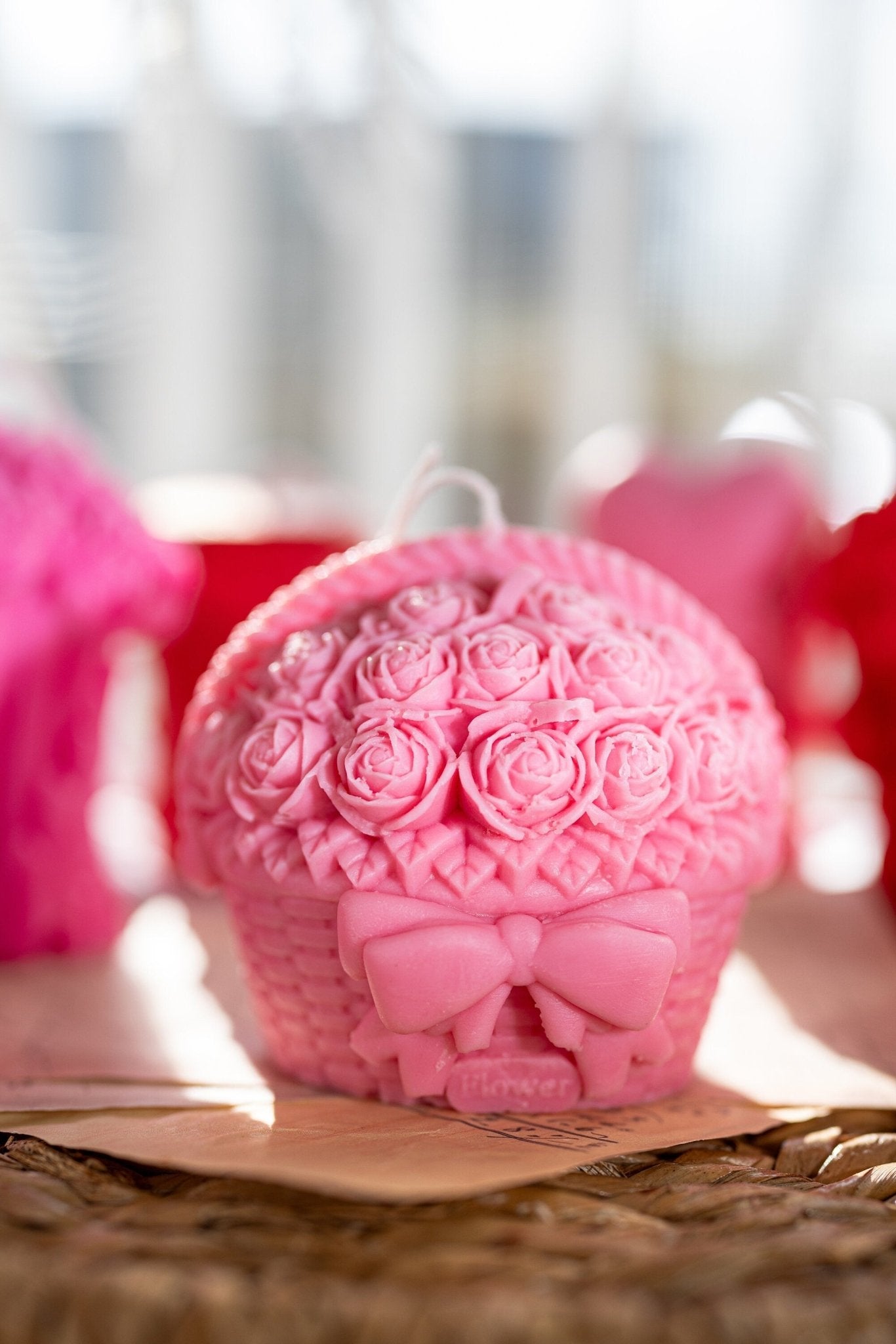 Bouquet of Roses Candle, Flower Shape Candle, Love Candle, Pink Candle,Unique Gift, Valentines Day Gift