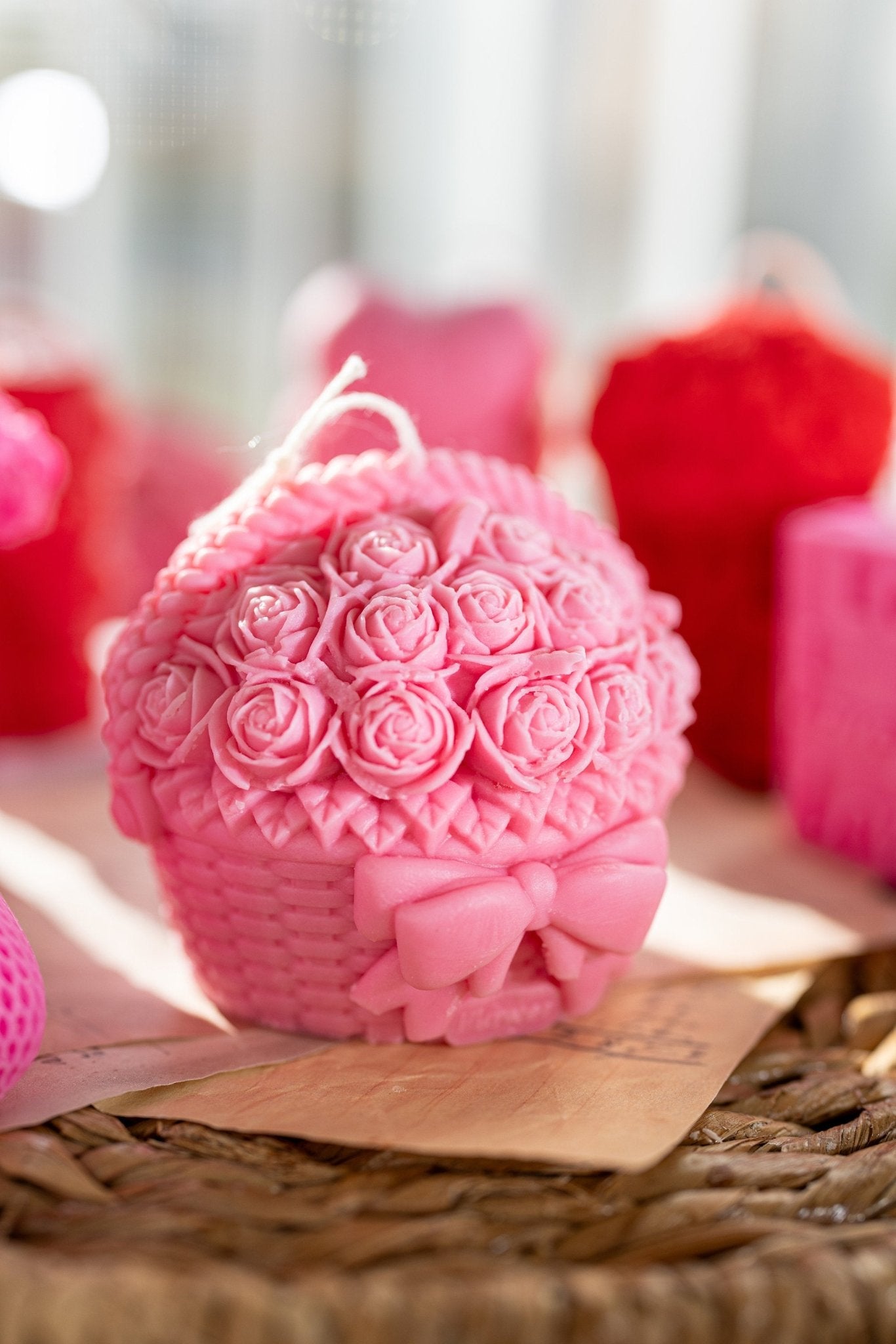 Bouquet of Roses Candle, Flower Shape Candle, Love Candle, Pink Candle,Unique Gift, Valentines Day Gift