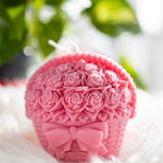 Bouquet of Roses Candle, Flower Shape Candle, Love Candle, Pink Candle,Unique Gift, Valentines Day Gift