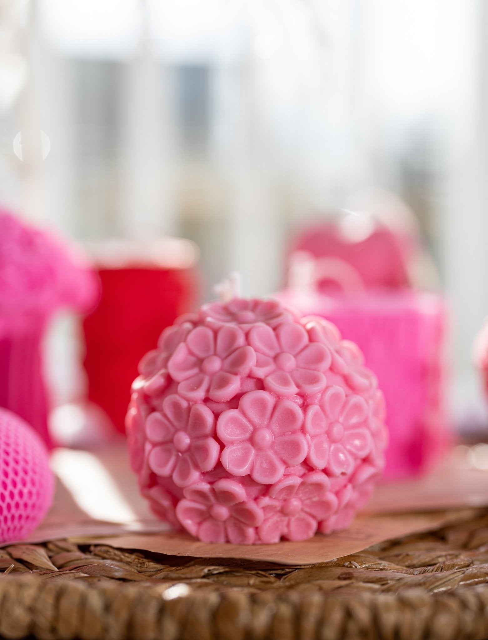 Flower Bowl CandleFlower Shape Candle, Love Candle, Pink Candle,Unique Gift, Valentines Day Gift.