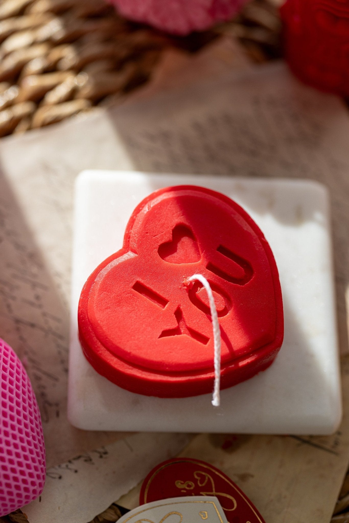 Heart Shape I LOVE YOU Candle, Soy Wax Candle, Heart Shaped Candle,  Romantic Candle, Gift for Her