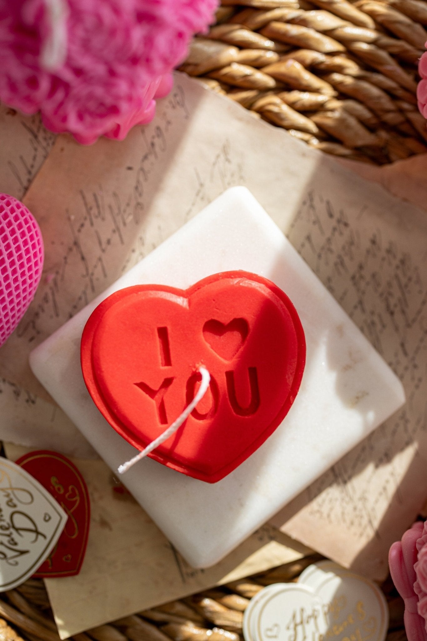 Heart Shape I LOVE YOU Candle, Soy Wax Candle, Heart Shaped Candle,  Romantic Candle, Gift for Her