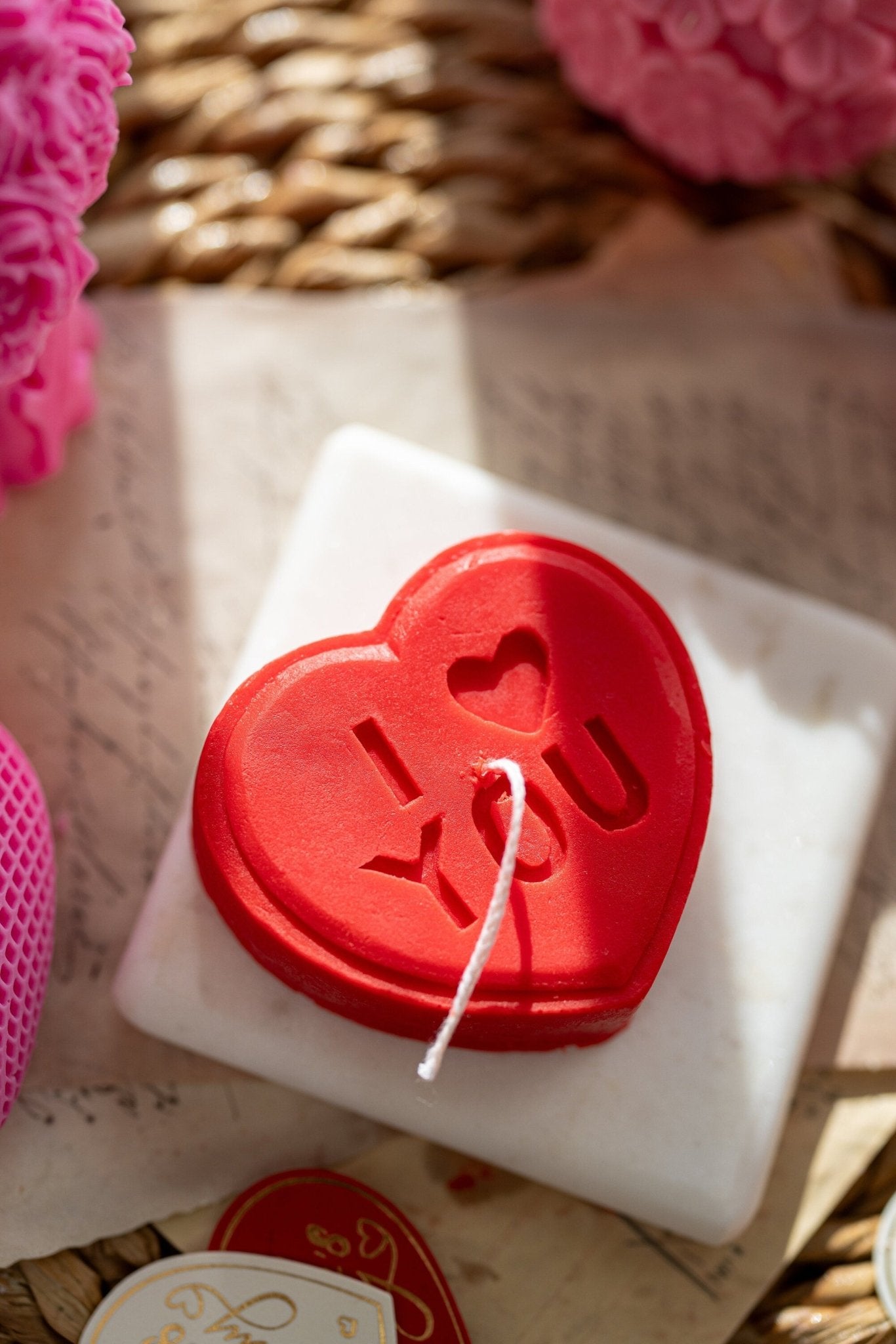 Heart Shape I LOVE YOU Candle, Soy Wax Candle, Heart Shaped Candle,  Romantic Candle, Gift for Her