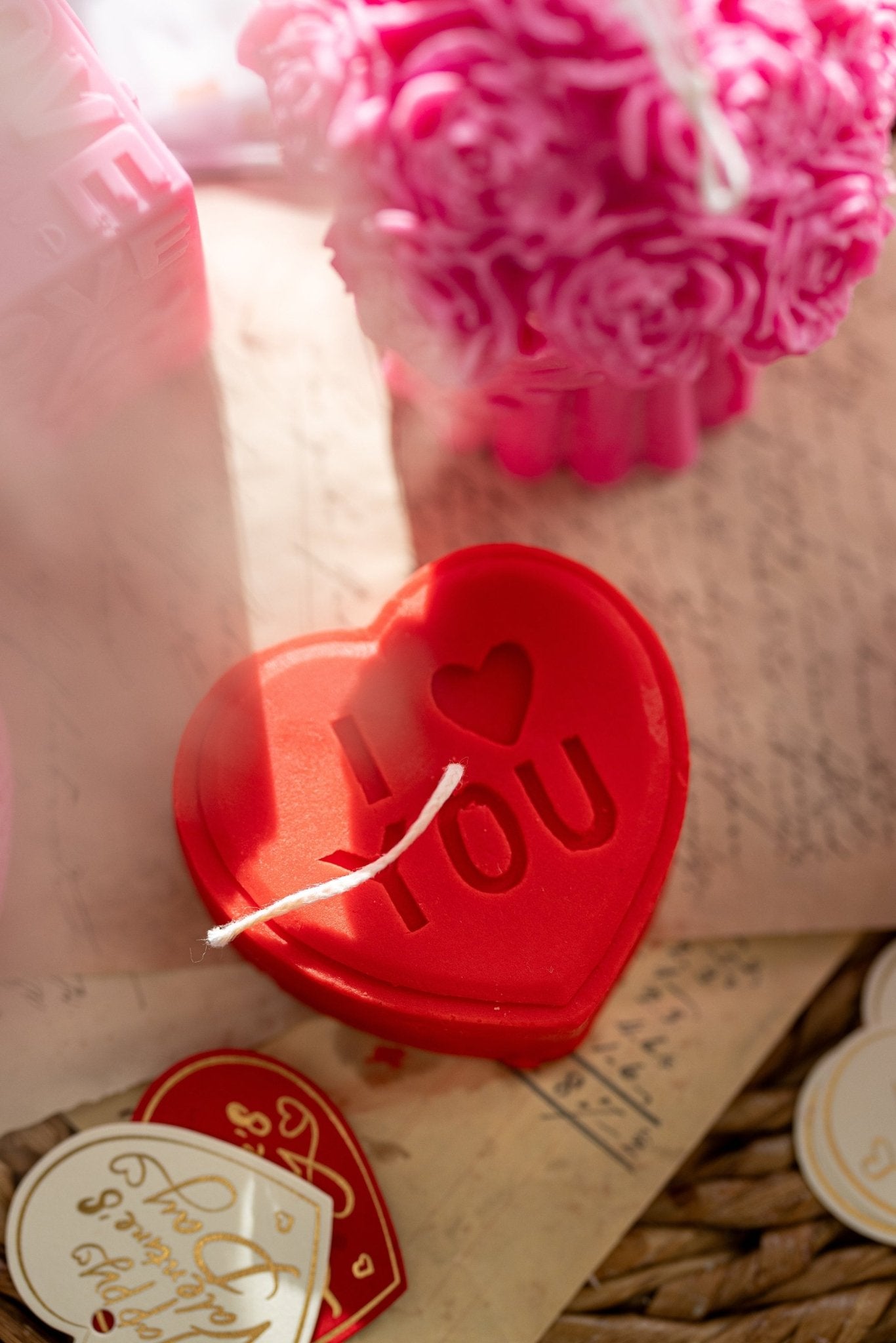 Heart Shape I LOVE YOU Candle, Soy Wax Candle, Heart Shaped Candle,  Romantic Candle, Gift for Her