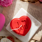 Heart Shape I LOVE YOU Candle, Soy Wax Candle, Heart Shaped Candle,  Romantic Candle, Gift for Her