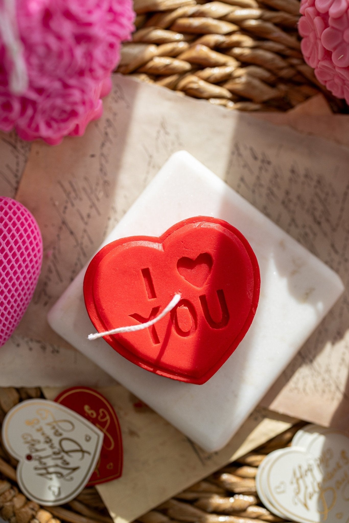 Heart Shape I LOVE YOU Candle, Soy Wax Candle, Heart Shaped Candle,  Romantic Candle, Gift for Her