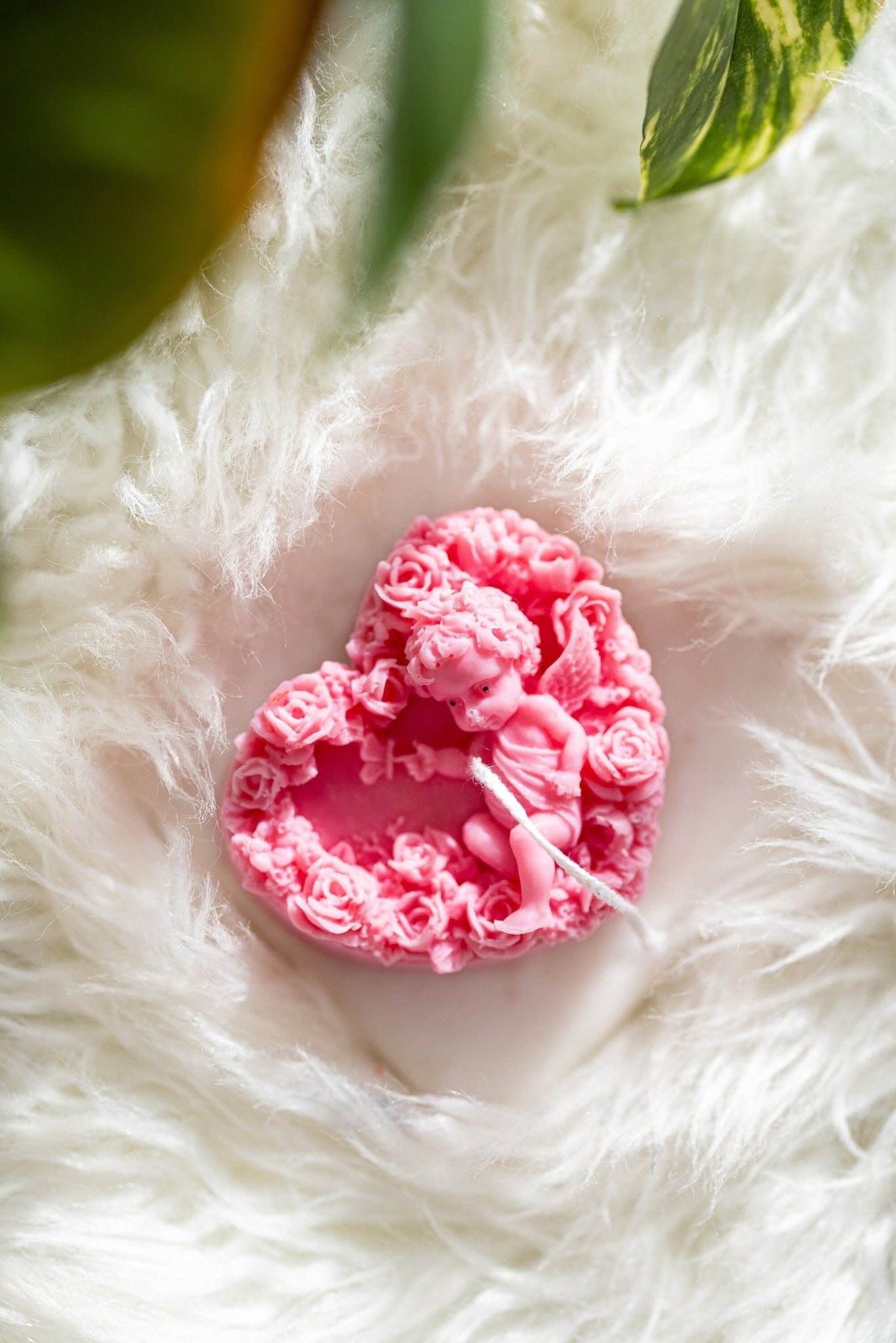 Heart Shape Angel Candle, Handmade Candle, Soy Wax Candle, Valentine's Day Candle, Angel Cupid Candle, Cupid Candle,