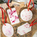 Luxury Sachets with Powder ,Eco Soy Wax Air Freshener Hanging Wardrobe organic Scented Aroma Tablet Wax Sachets dry flowers gift.