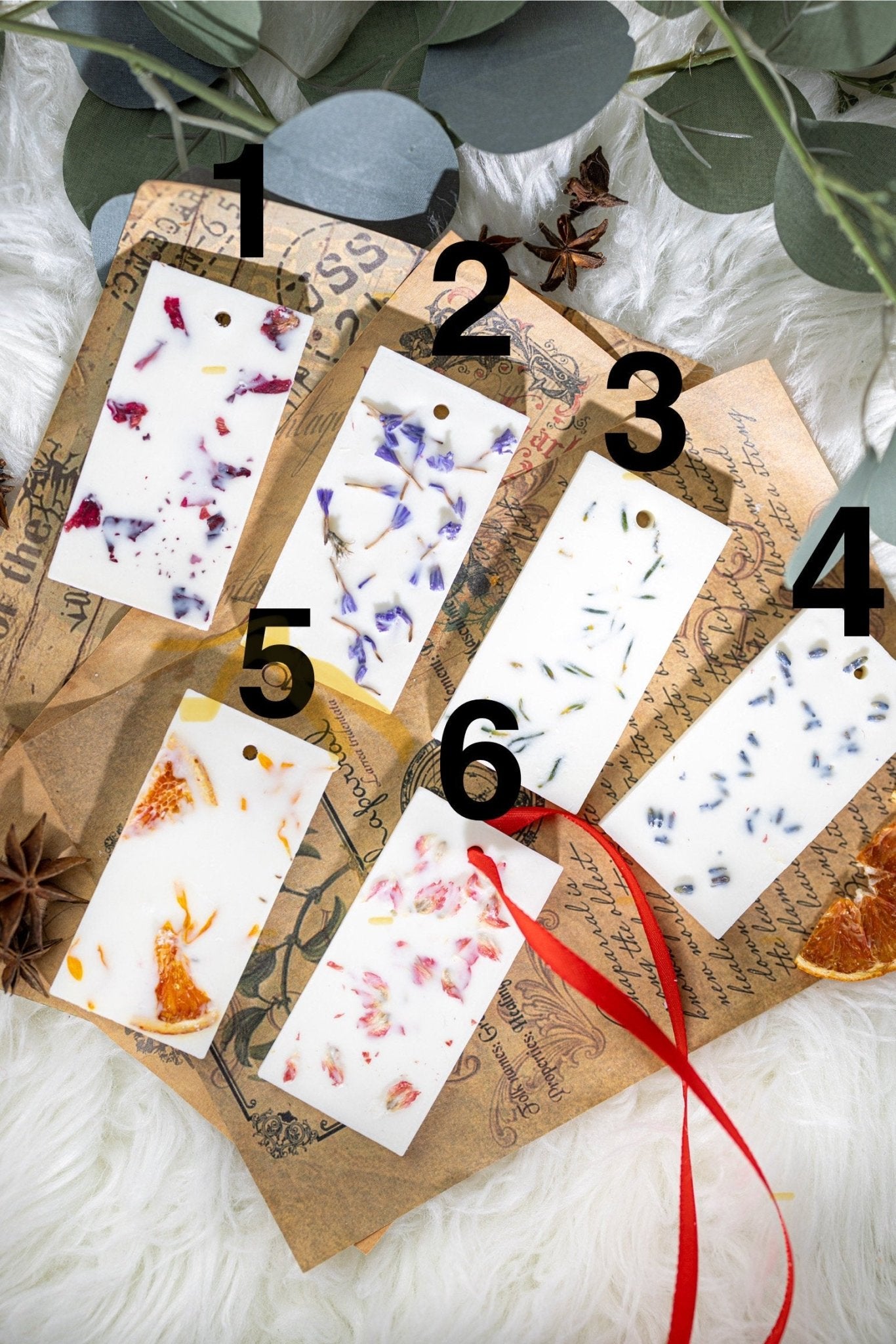 Scented natrual /soy wax sachet, Botanical wax tablet, Scented air freshener, Fresh dried floral sachet, Valentine's day Gift, Gift for all.