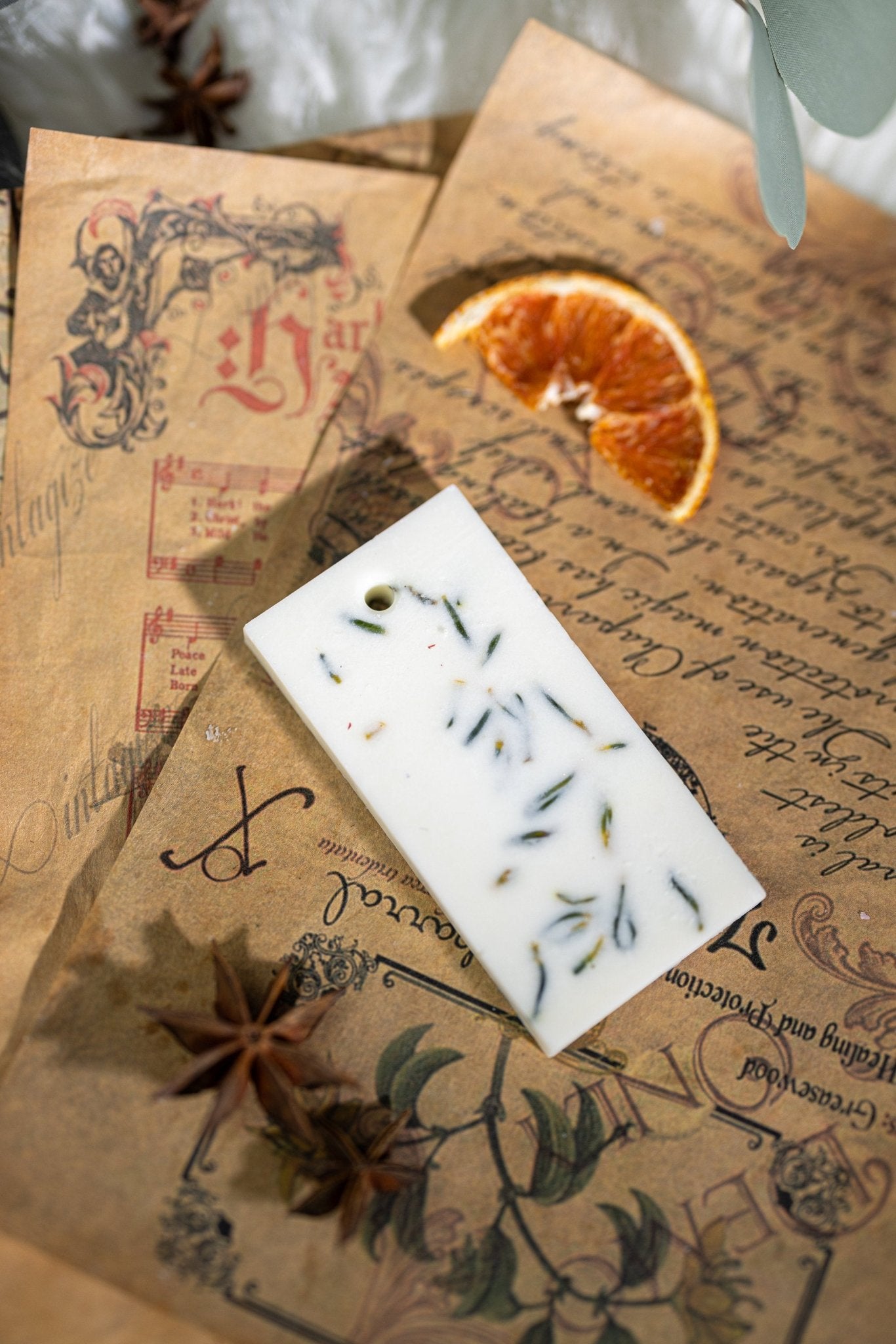 Scented natrual /soy wax sachet, Botanical wax tablet, Scented air freshener, Fresh dried floral sachet, Valentine's day Gift, Gift for all.