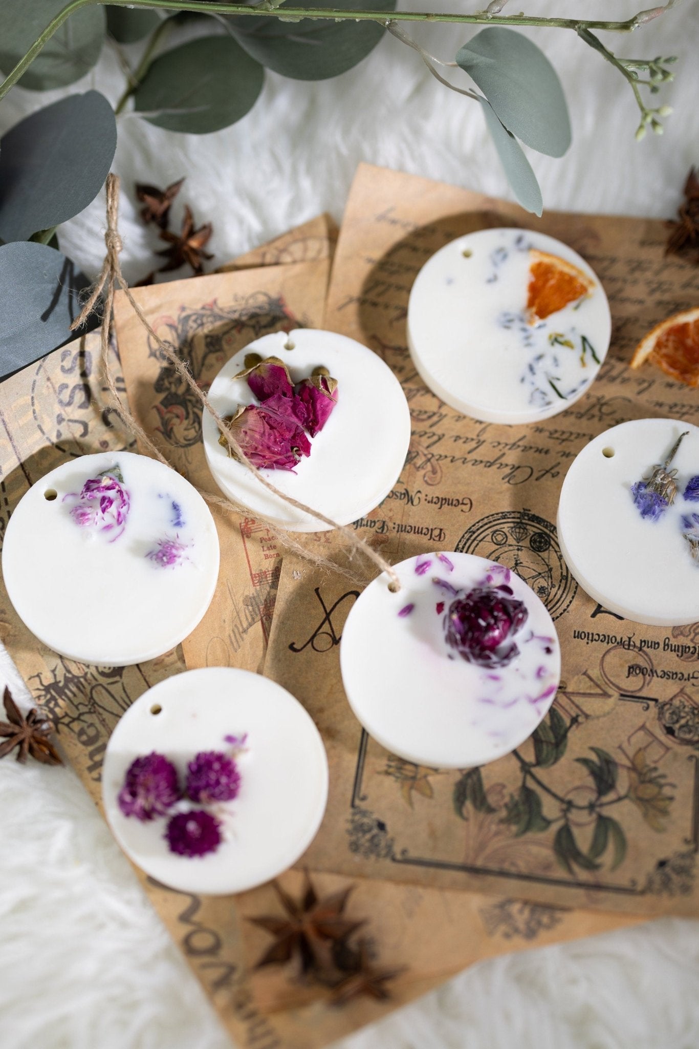 Soy wax sachet Dry Flowers, Scented wax tablets, Wardrobe fragrance, hanging Air freshener, Sachet favors, gift for Woman, for Mom