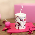 Dry flowers candle ,Rose Flower Soy Candles , Handmade gift for Her , unique gift ,Birthday gift for her Favors candle,Valentine's Day Gift.