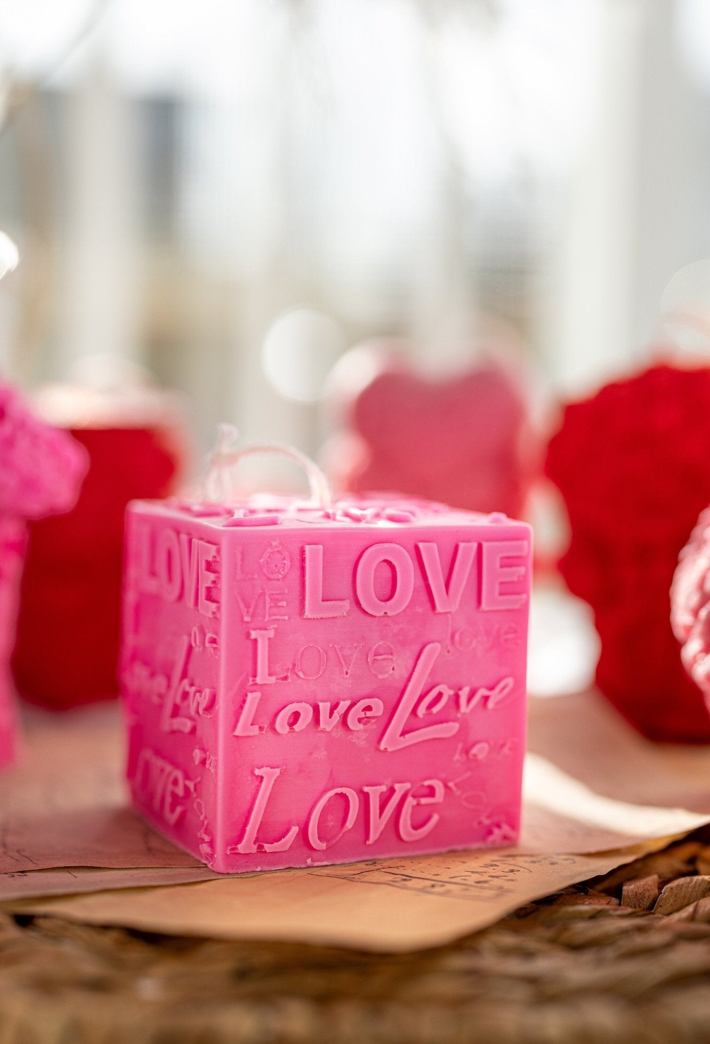 Unique Love You Candle,Love Square Candle, Love Gift for her,Valentines Day Gifts .