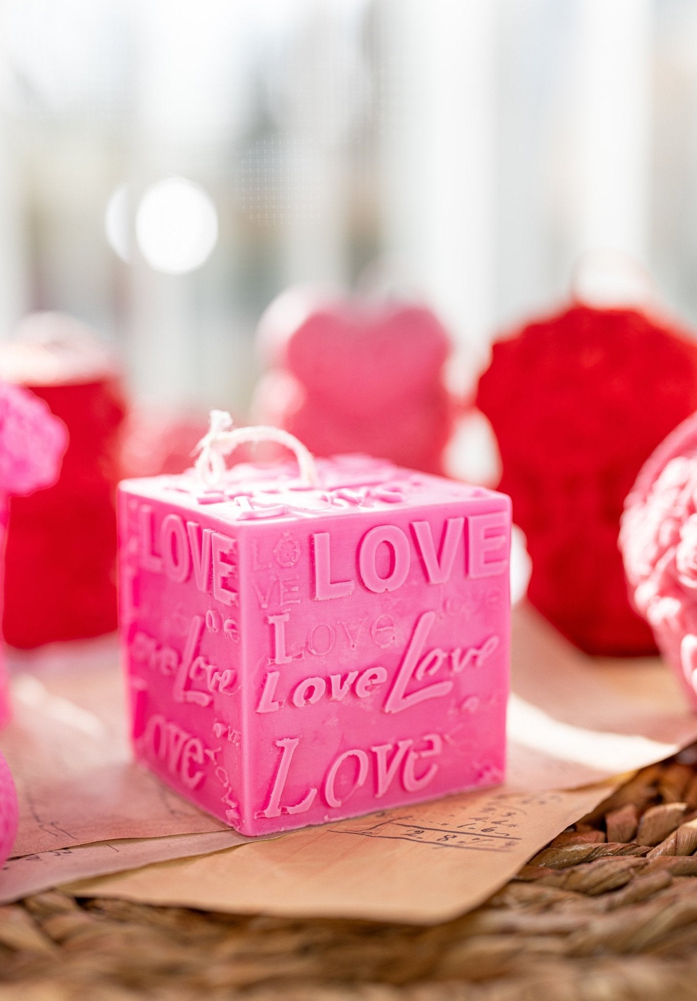 Unique Love You Candle,Love Square Candle, Love Gift for her,Valentines Day Gifts .