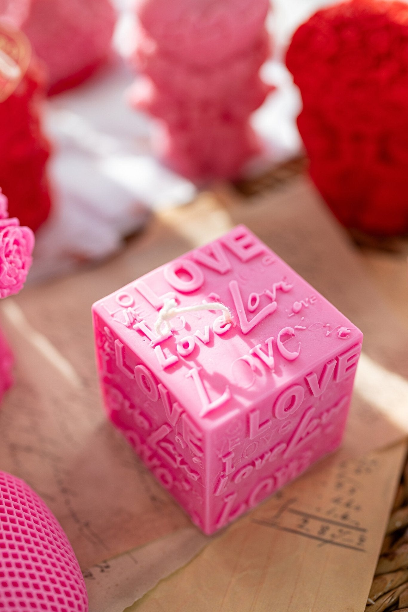 Unique Love You Candle,Love Square Candle, Love Gift for her,Valentines Day Gifts .