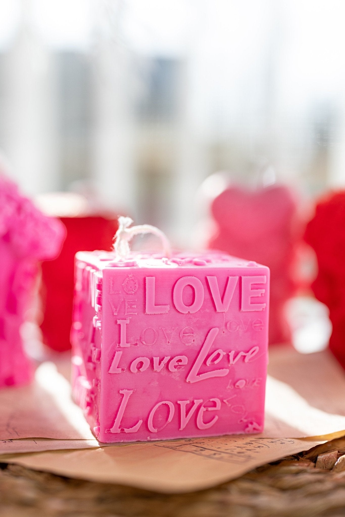 Unique Love You Candle,Love Square Candle, Love Gift for her,Valentines Day Gifts .