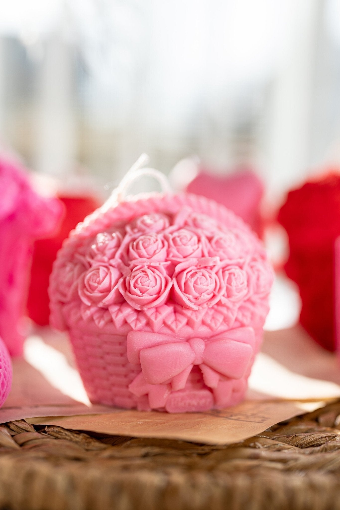 Bouquet of Roses Candle, Flower Shape Candle, Love Candle, Pink Candle,Unique Gift, Valentines Day Gift