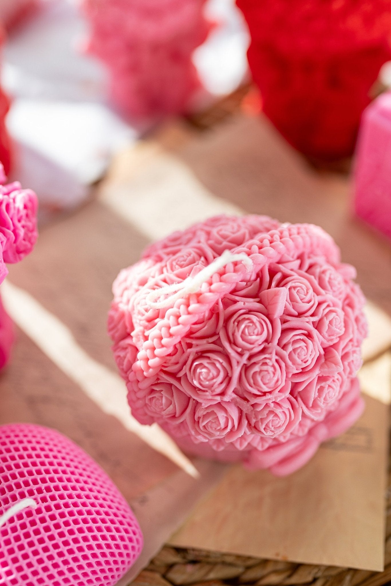 Bouquet of Roses Candle, Flower Shape Candle, Love Candle, Pink Candle,Unique Gift, Valentines Day Gift