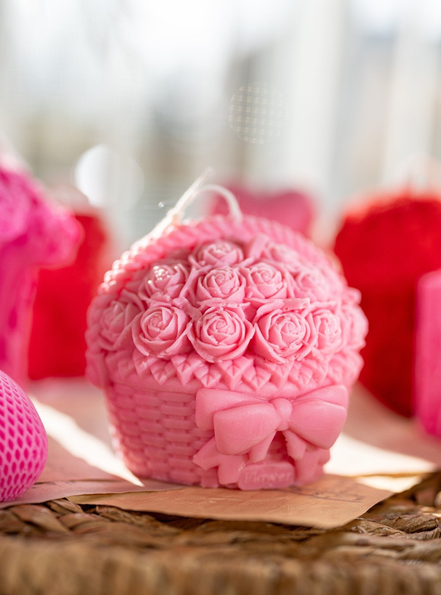 Bouquet of Roses Candle, Flower Shape Candle, Love Candle, Pink Candle,Unique Gift, Valentines Day Gift