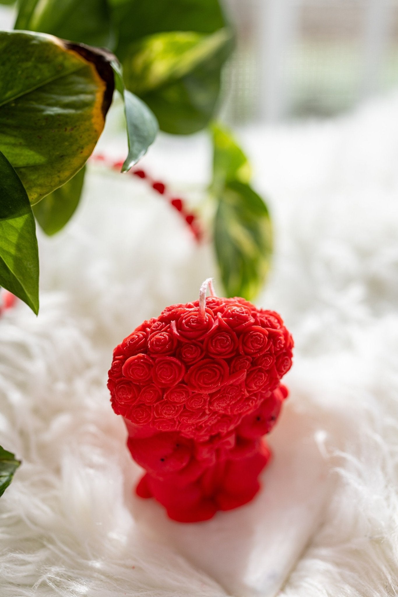 Two Bears with Bouquet Rose Candle | Rose Bears Candle | Aesthetic Candle | Cozy Candle | Valentines Day Candle | Love Candle