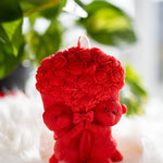 Two Bears with Bouquet Rose Candle | Rose Bears Candle | Aesthetic Candle | Cozy Candle | Valentines Day Candle | Love Candle