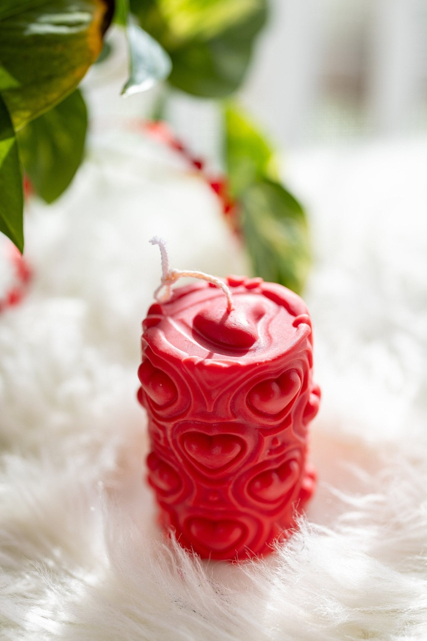 Valentine's Day, Tall Candle, Soy Candles, Soy Wax, Heart Candle. Heart Glass, Fragrance Oil, Pillar Candle,Gift for Her.