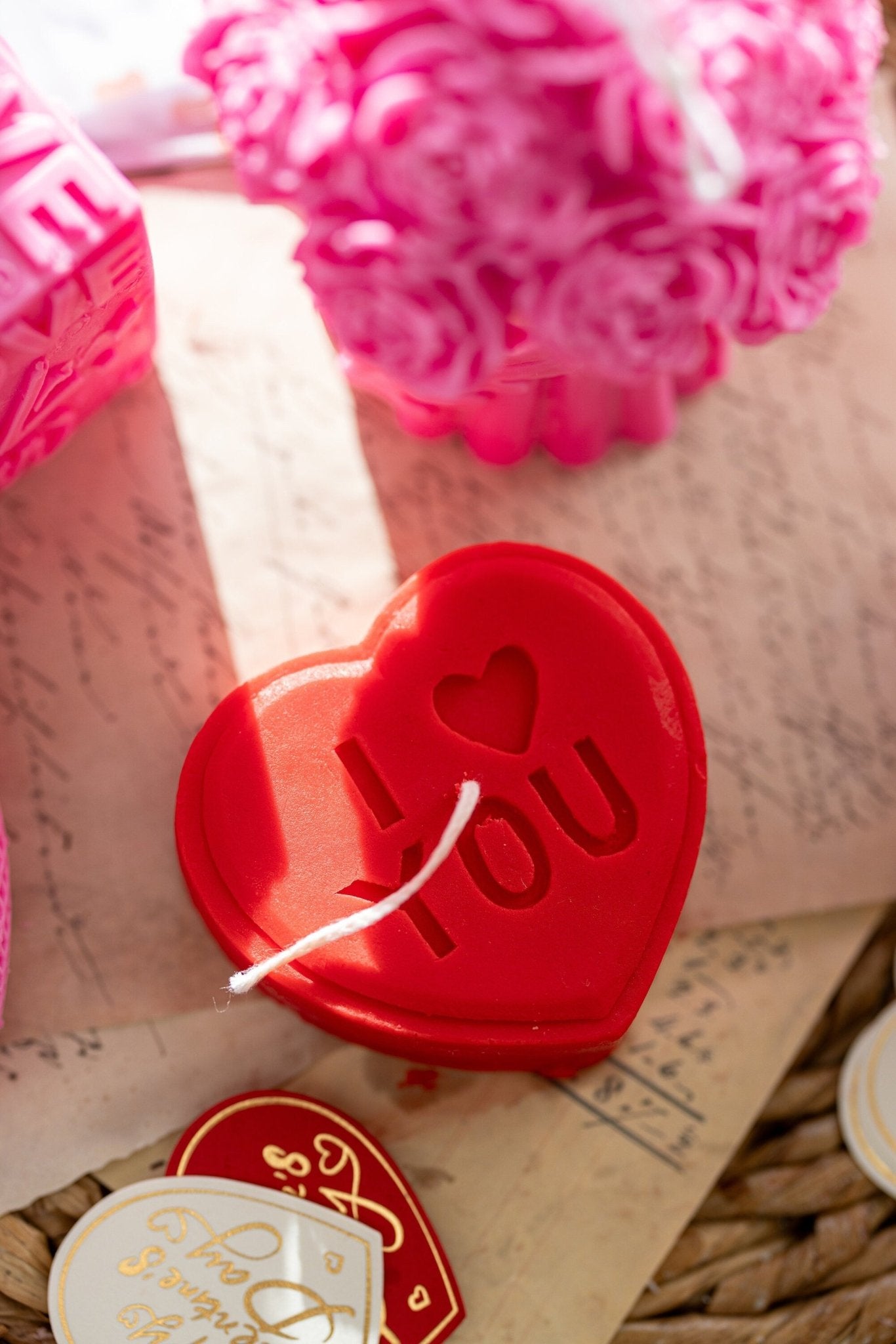 Heart Shape I LOVE YOU Candle, Soy Wax Candle, Heart Shaped Candle,  Romantic Candle, Gift for Her