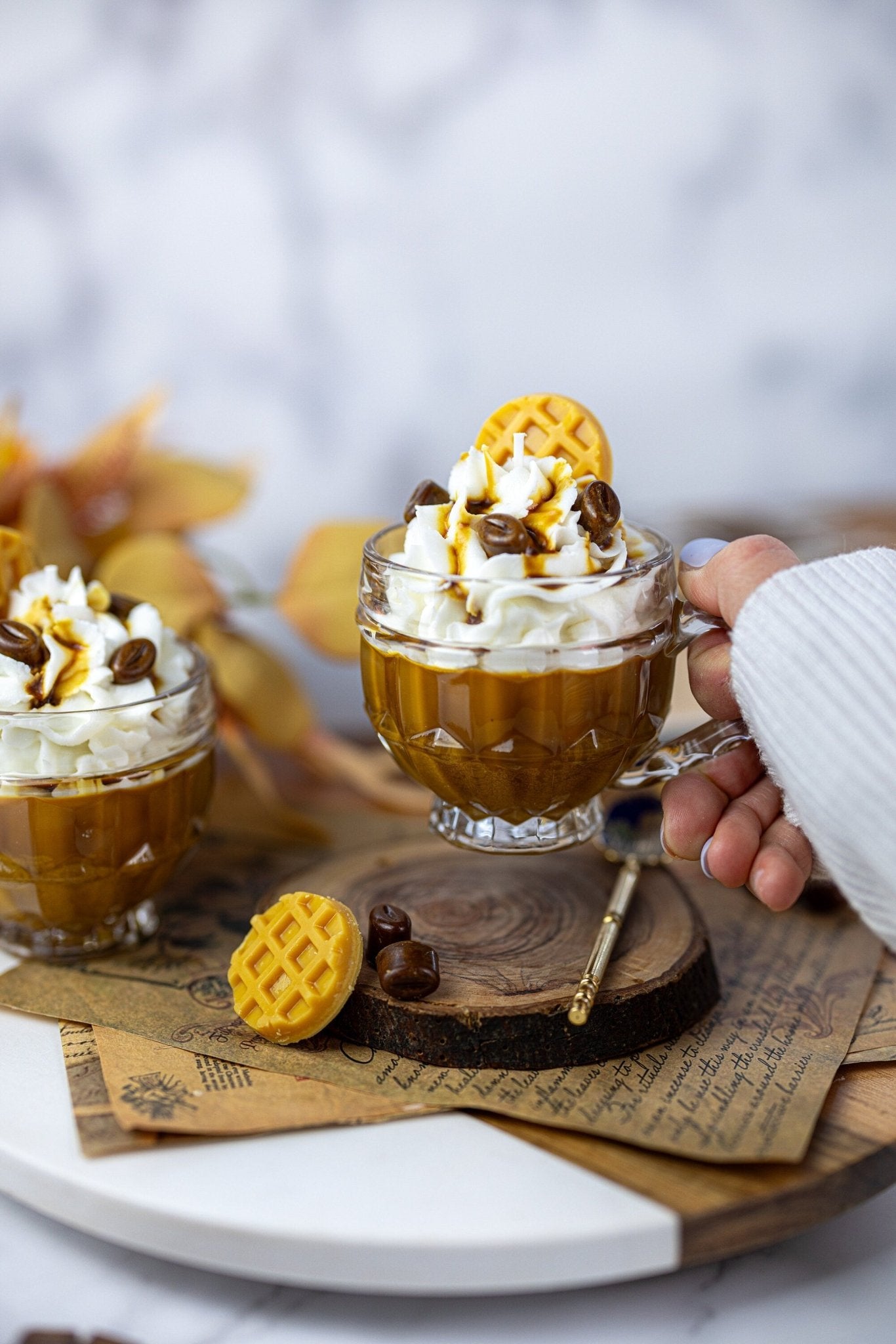 Unique Cappuccino in Espresso Cup/ Scented Coffee Shop /All Natural Soy Wax Candle/Best Candles