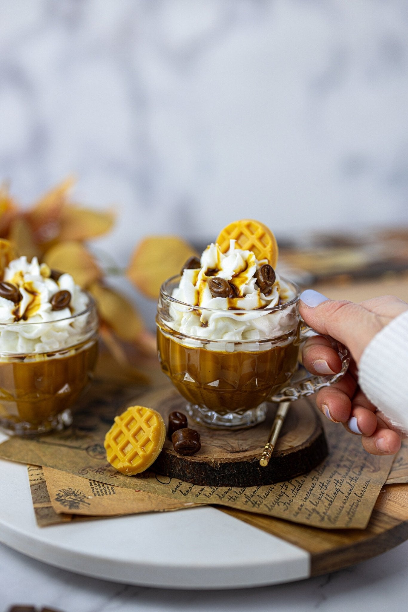 Unique Cappuccino in Espresso Cup/ Scented Coffee Shop /All Natural Soy Wax Candle/Best Candles