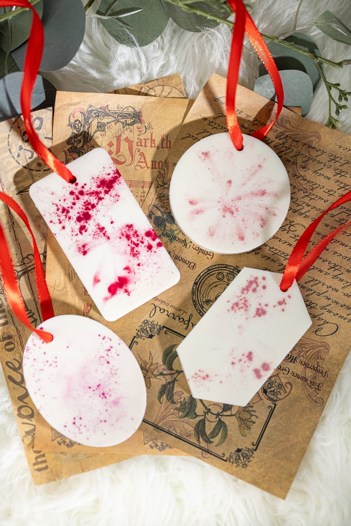 Luxury Sachets with Powder ,Eco Soy Wax Air Freshener Hanging Wardrobe organic Scented Aroma Tablet Wax Sachets dry flowers gift.