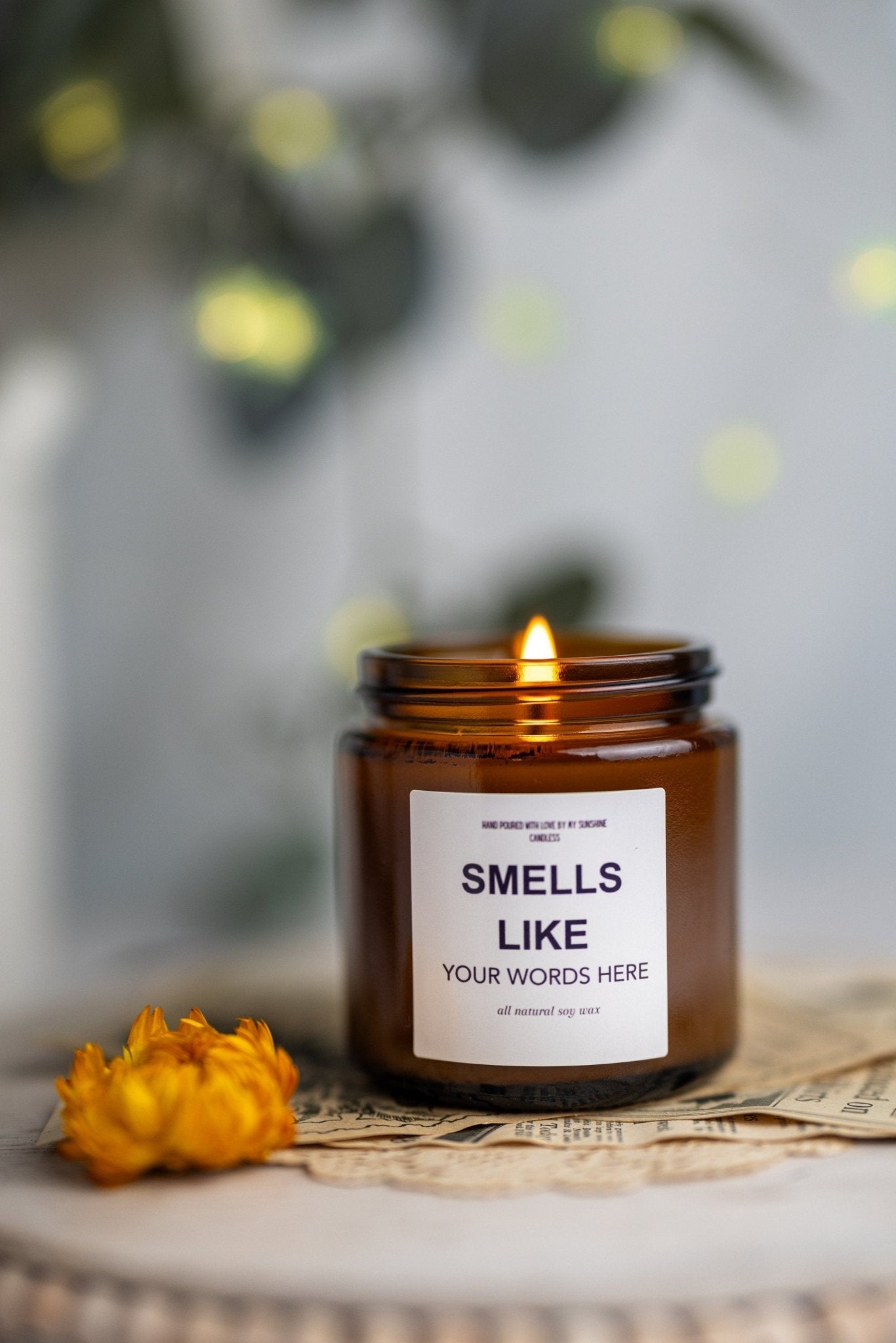 CUSTOM Smells Like Candle Fall Winter Gift, Friend Mom Christmas, Sister Funny Best Seller Popular Now,Glass Candle