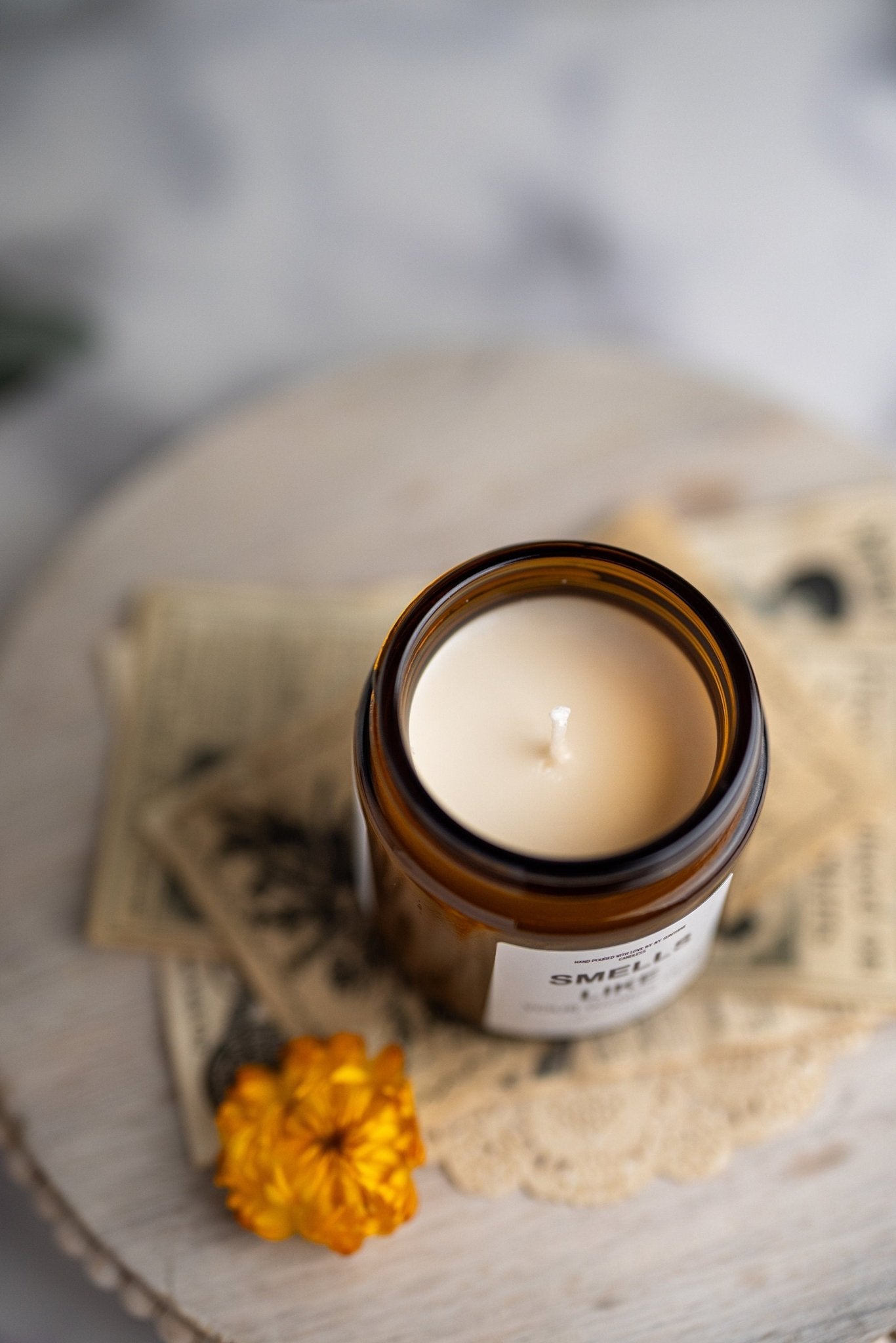 CUSTOM Smells Like Candle Fall Winter Gift, Friend Mom Christmas, Sister Funny Best Seller Popular Now,Glass Candle