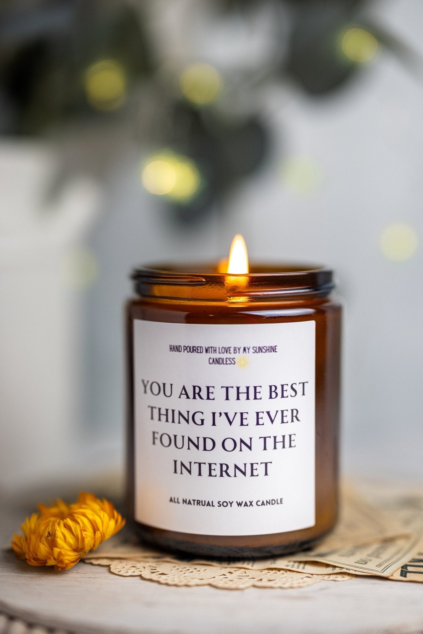 Best Thing On the Internet Candle, Boyfriend Gift Candle, anniversary gift, Birthday Gift for him, Anniversary gift for him,MySunshineCandle