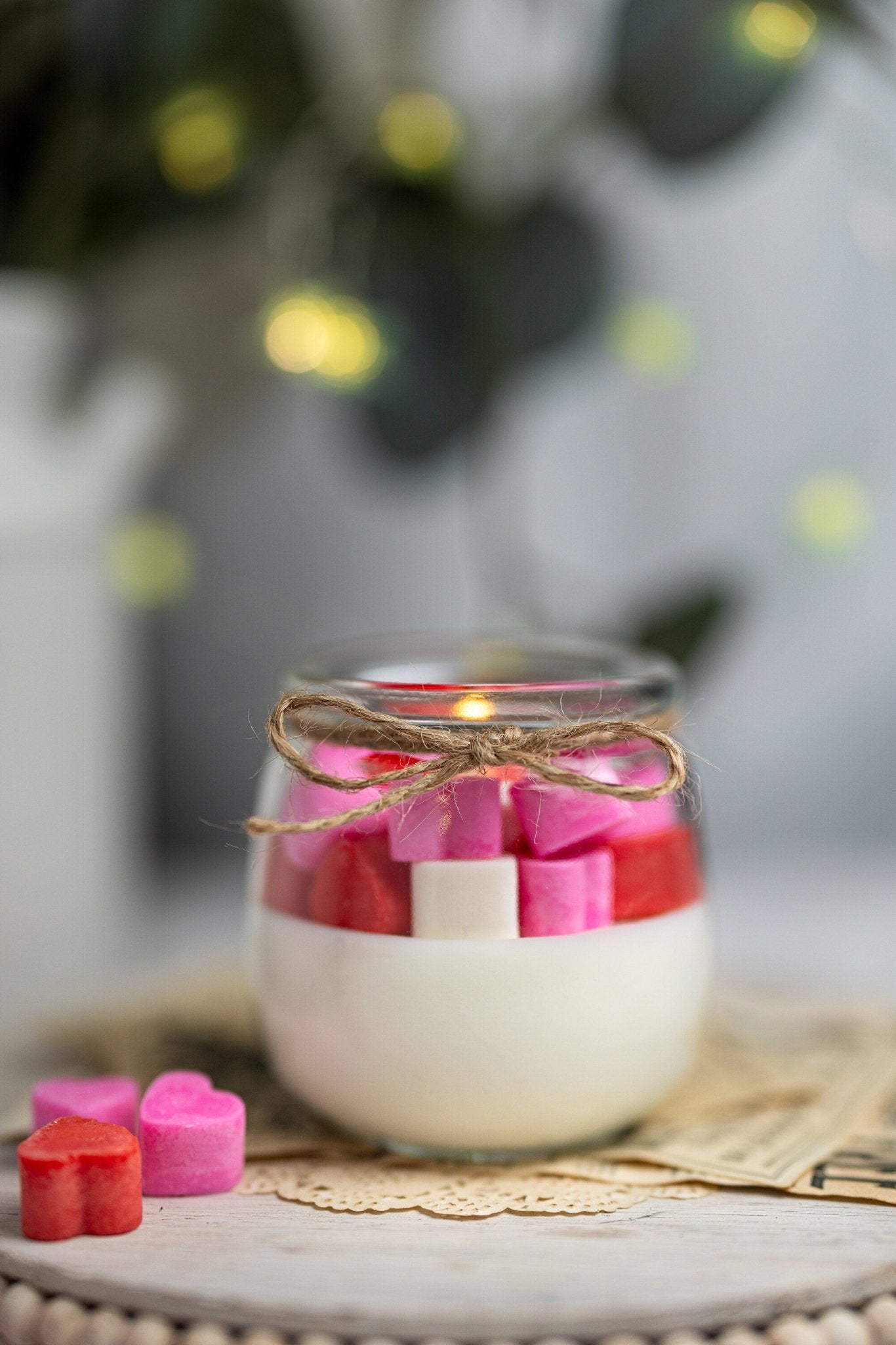 Hearts candle | Candy Hearts Candle| Conversation Hearts candle| Love candle| Valentines day candle | soy candle | gifts