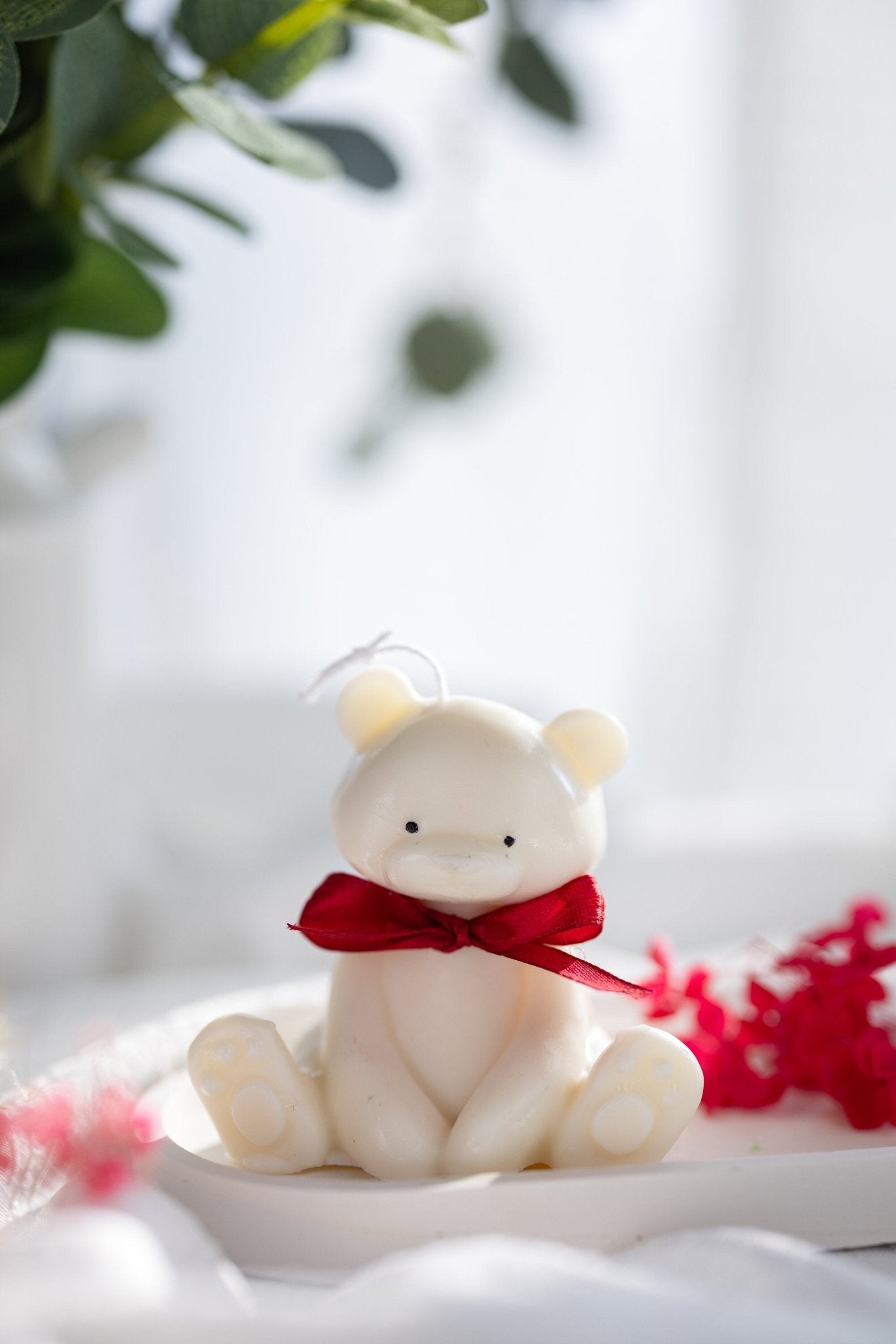 Teddy Bear Candle | Cute Decorative Pillar | Nursery Decor | Baby Shower Gift | Unique Candle /Cute Sitting Teddy Bear 2024