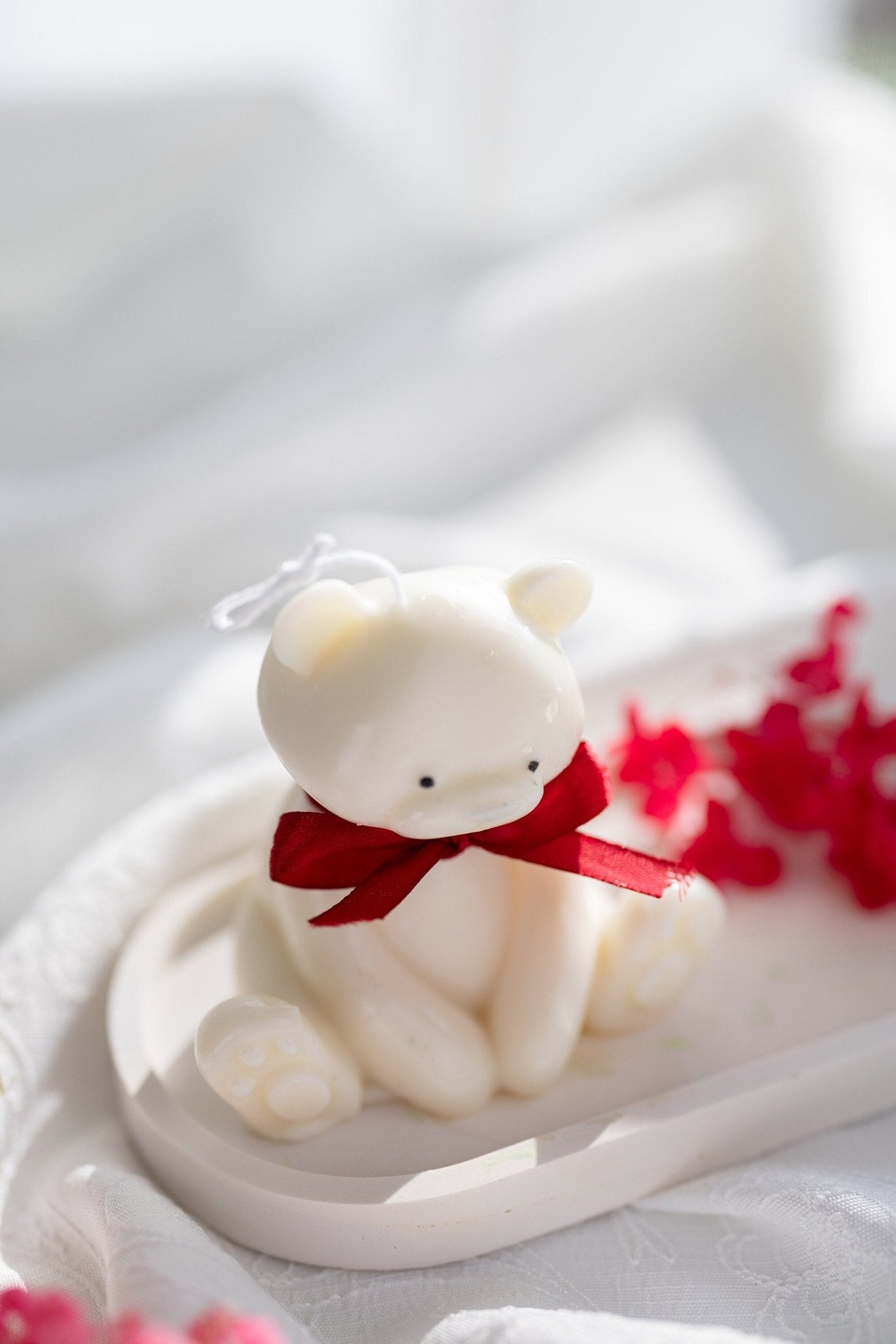 Teddy Bear Candle | Cute Decorative Pillar | Nursery Decor | Baby Shower Gift | Unique Candle /Cute Sitting Teddy Bear 2024